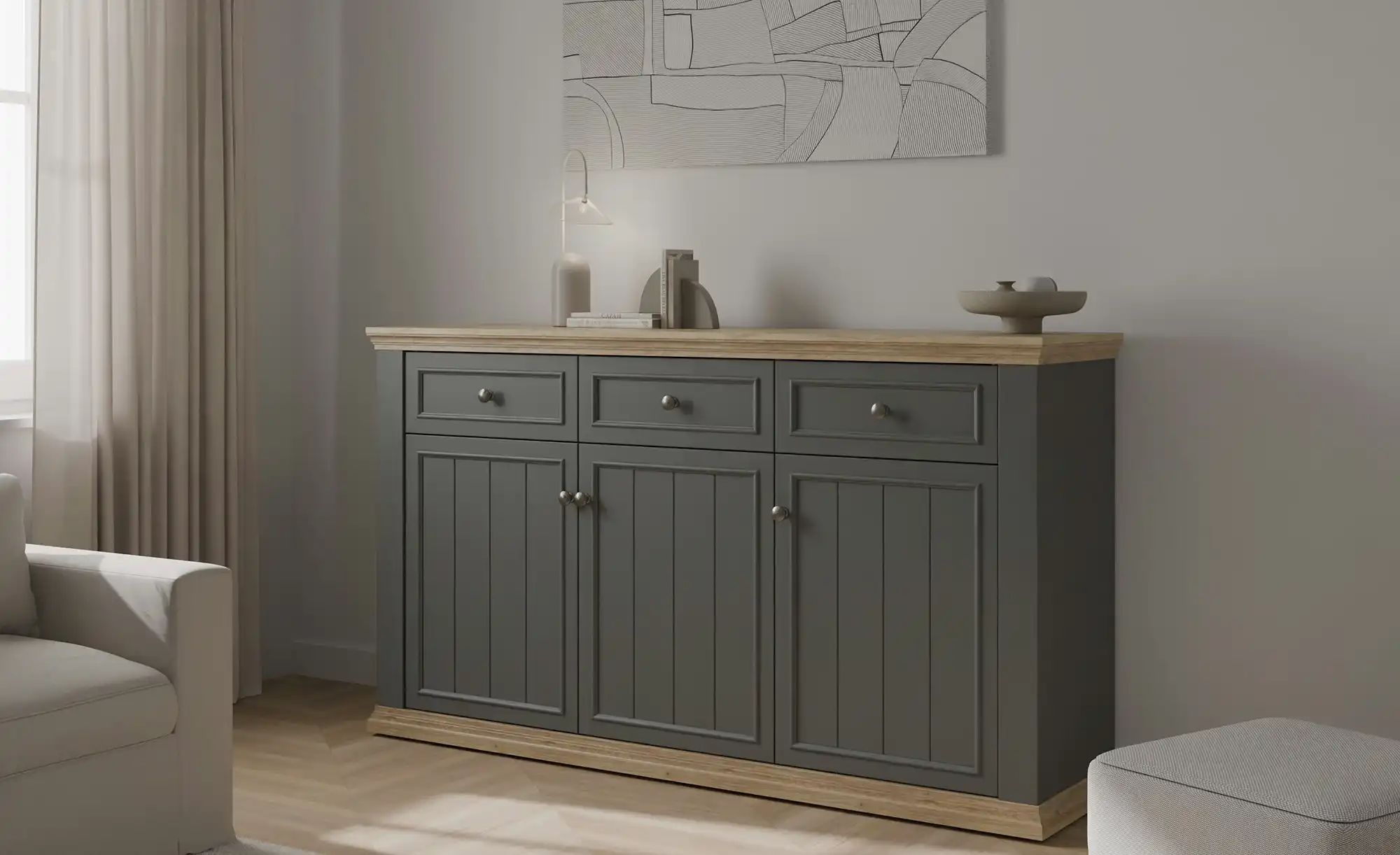 Sideboard  Countryside ¦ weiß ¦ Maße (cm): B: 169,2 H: 95,3 T: 43.5 Kommode günstig online kaufen