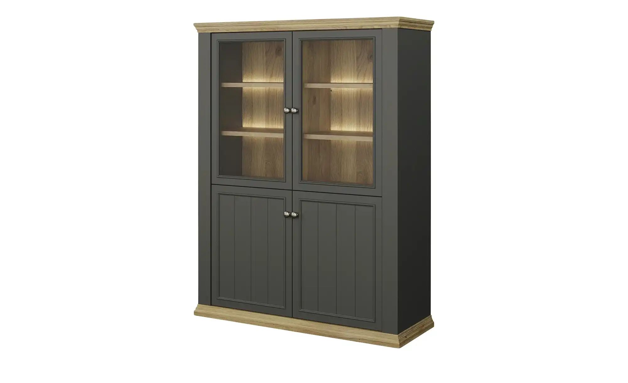 Vitrine  Countryside ¦ grau ¦ Maße (cm): B: 119,5 H: 156,1 T: 43.5 Schränke günstig online kaufen