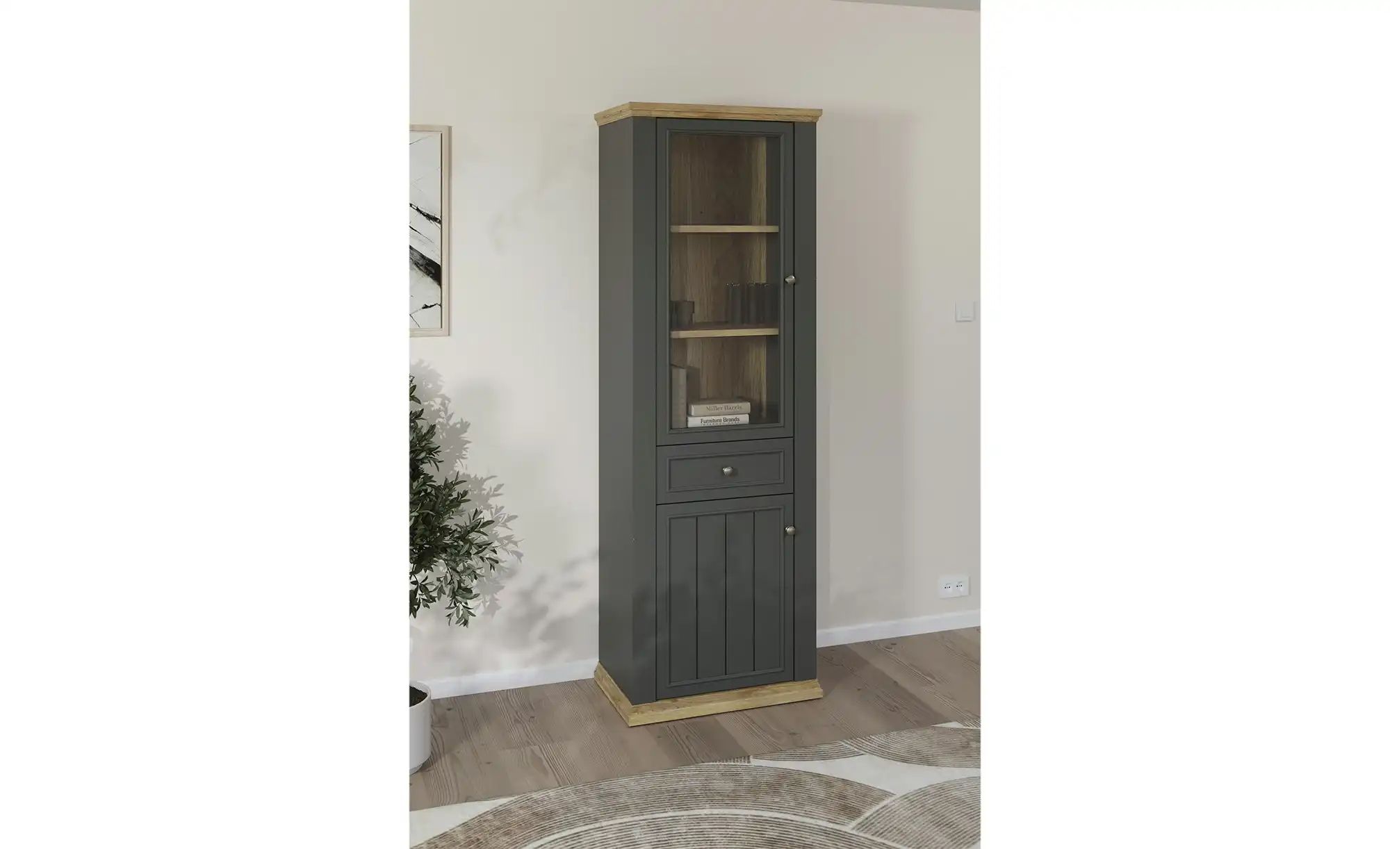 Thumbnail - Vitrine  Countryside ¦ weiß ¦ Maße (cm): B: 69,4 H: 202,1 T: 43.3 Schränke > Vitrinen - Höffner