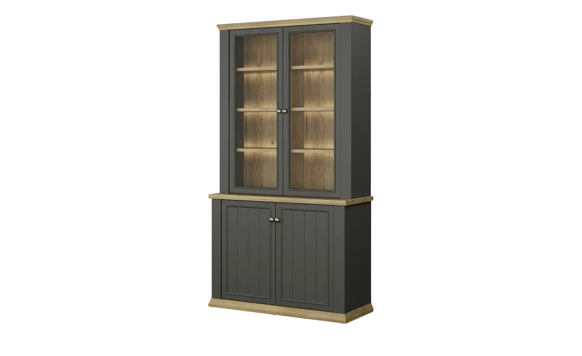 Vitrine  Countryside ¦ grau ¦ Maße (cm): B: 109,1 H: 202,1 T: 43.3 Schränke günstig online kaufen