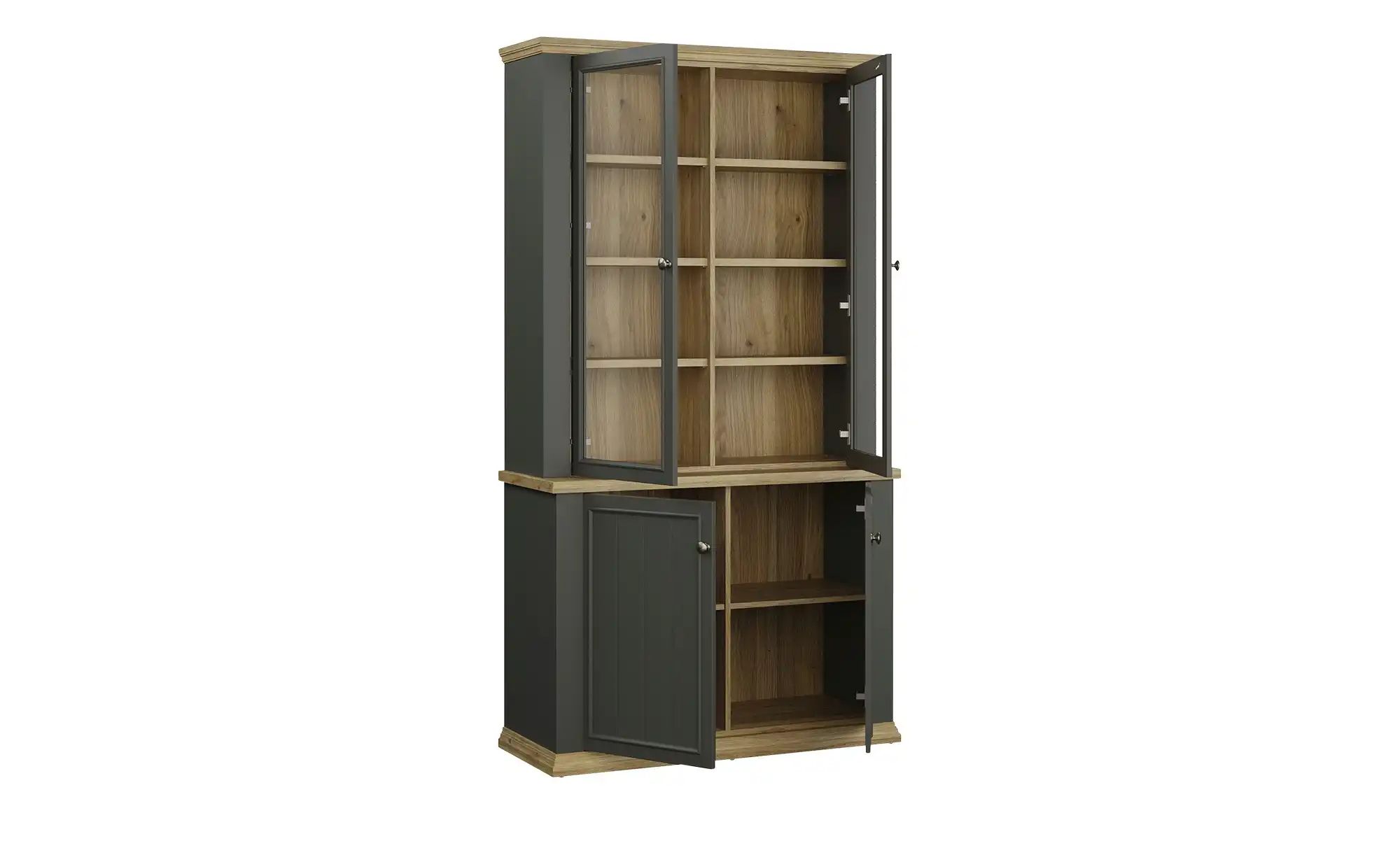 Thumbnail - Vitrine  Countryside ¦ grau ¦ Maße (cm): B: 109,1 H: 202,1 T: 43.3 Schränke > Vitrinen - Höffner