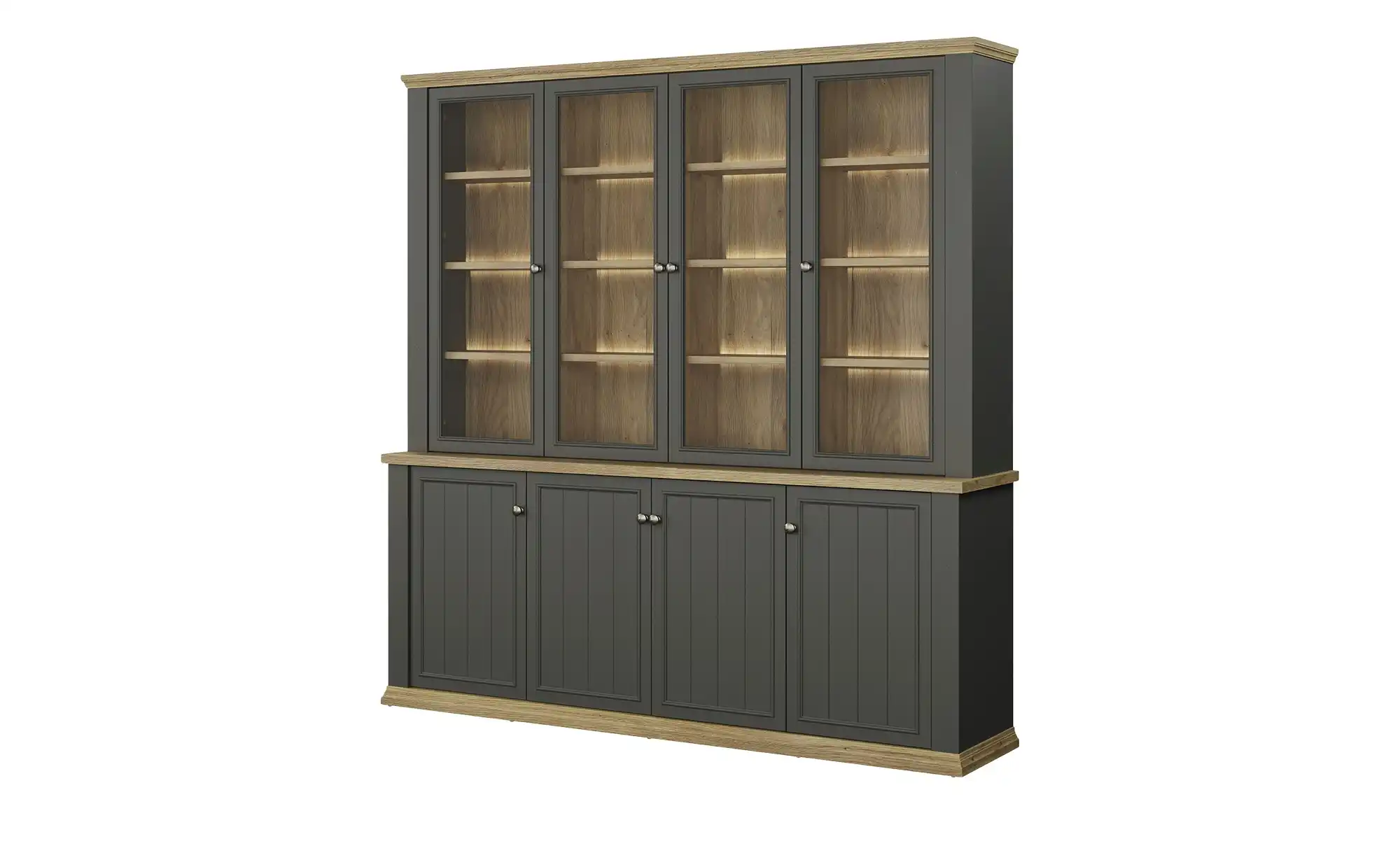 Bücherschrank COUNTRYSIDE Graphit, Eiche - Bücherschrank COUNTRYSIDE Graphit, Eiche