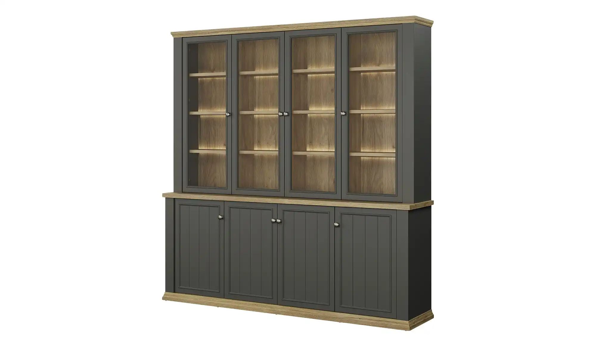 Bücherschrank  Countryside ¦ grau ¦ Maße (cm): B: 198,5 H: 202,1 T: 43.3 Sc günstig online kaufen