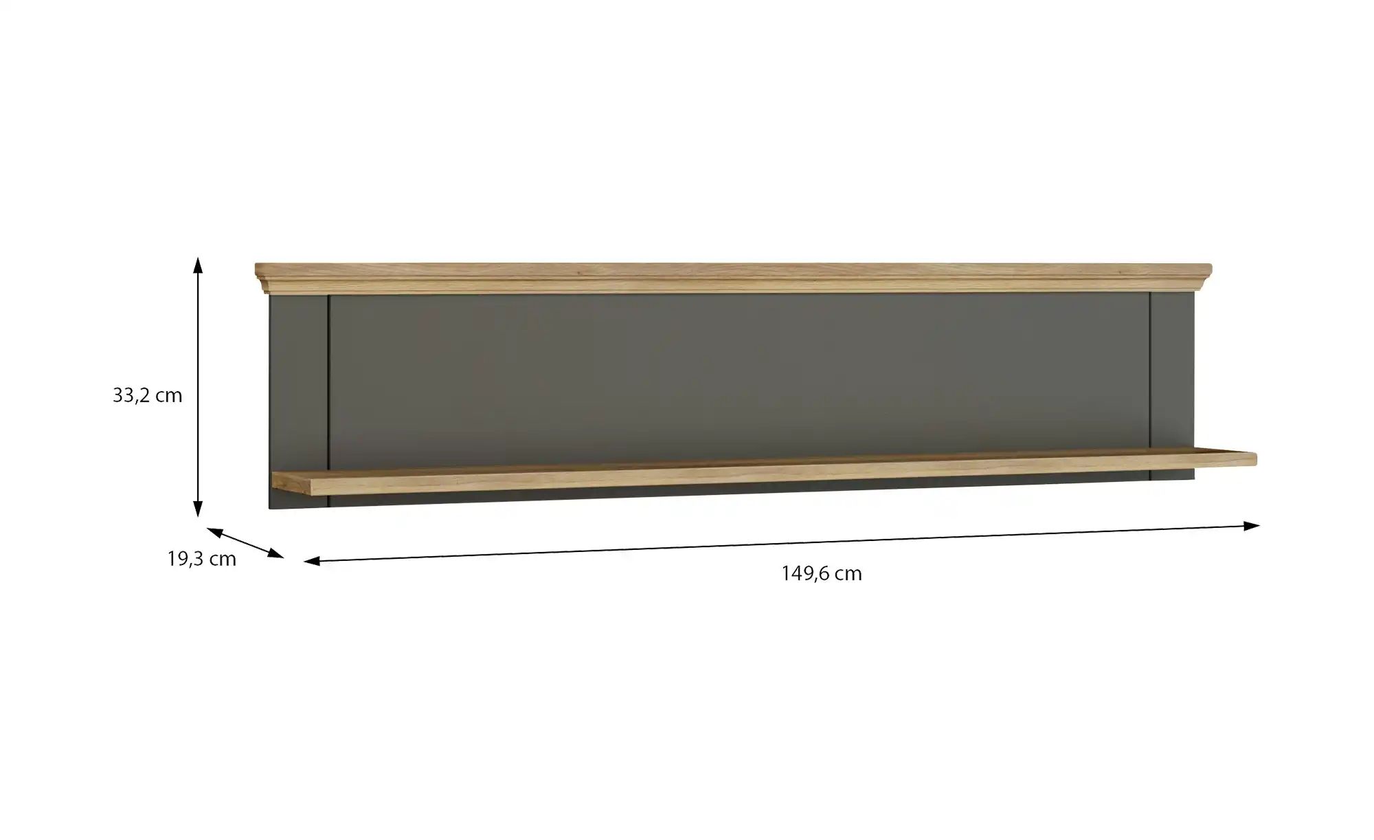 Wandboard  Countryside ¦ grau ¦ Maße (cm): B: 149,5 H: 32 T: 22.8 Regale > günstig online kaufen