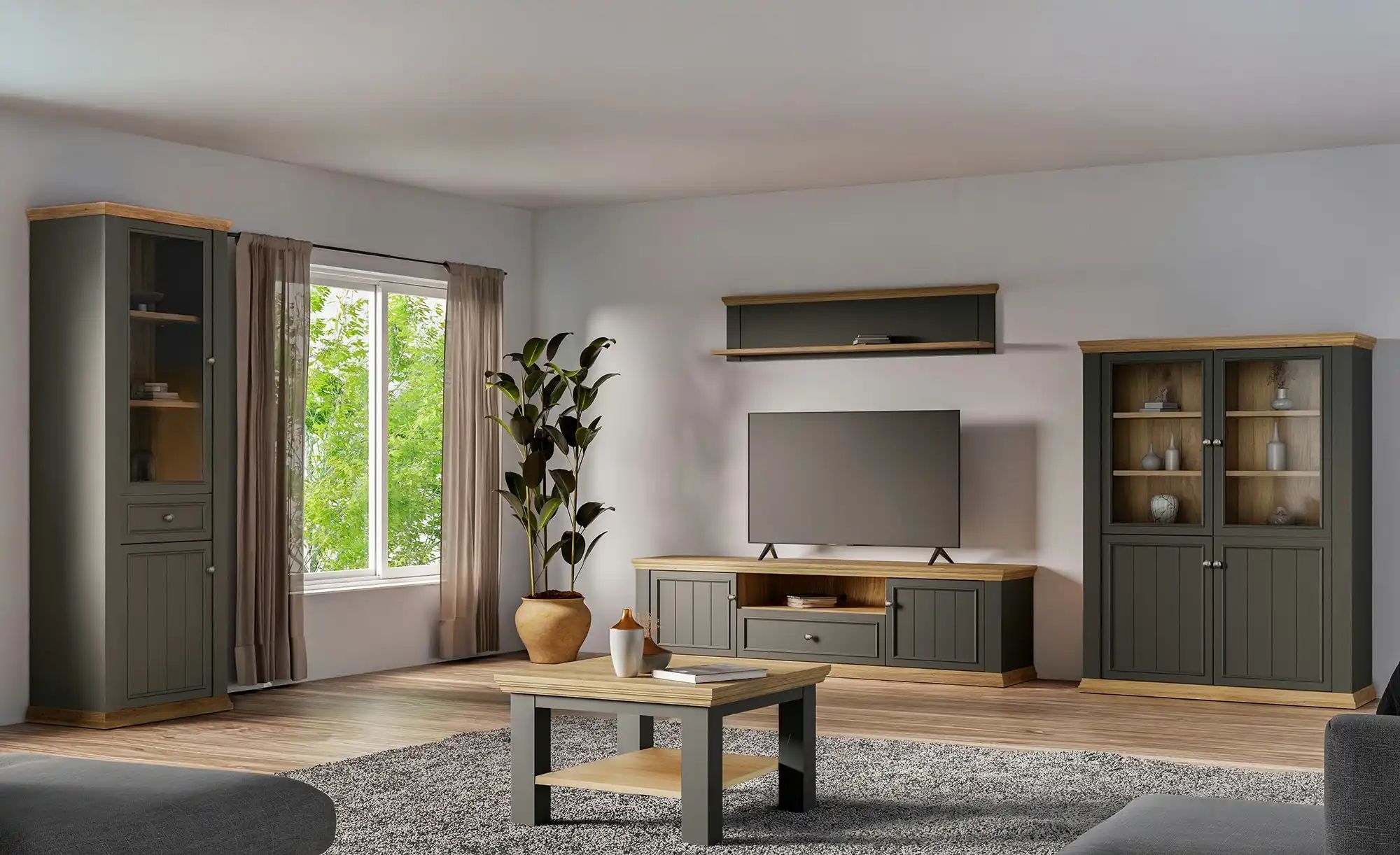 Thumbnail - Wandboard Countryside ¦ grau ¦ Maße (cm): B: 149,5 H: 32 T: 22.8 Regale > Wandboards - Höffner