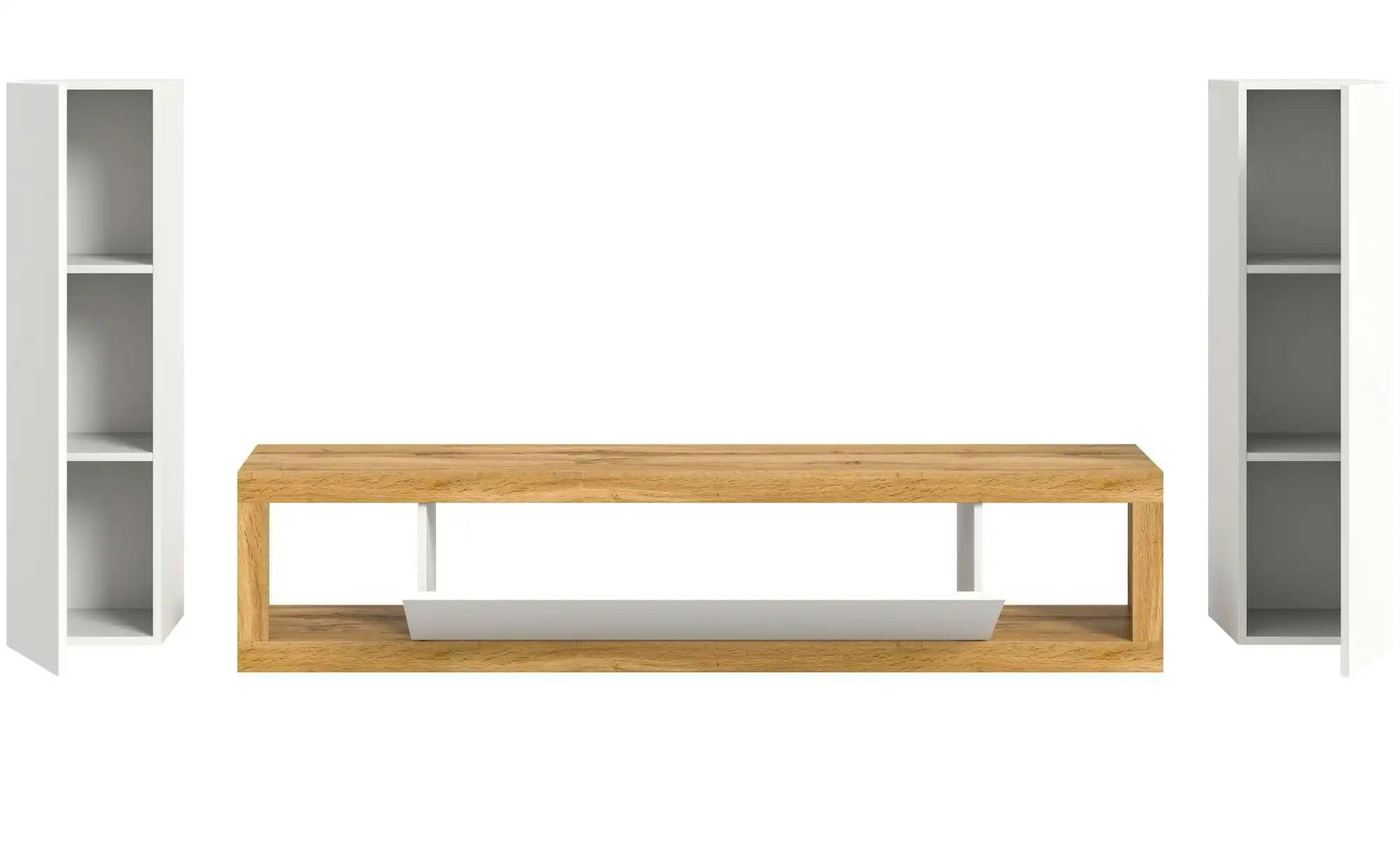 Wohnkombination hängend  Moja ¦ holzfarben ¦ Maße (cm): B: 270 H: 135 Kommo günstig online kaufen