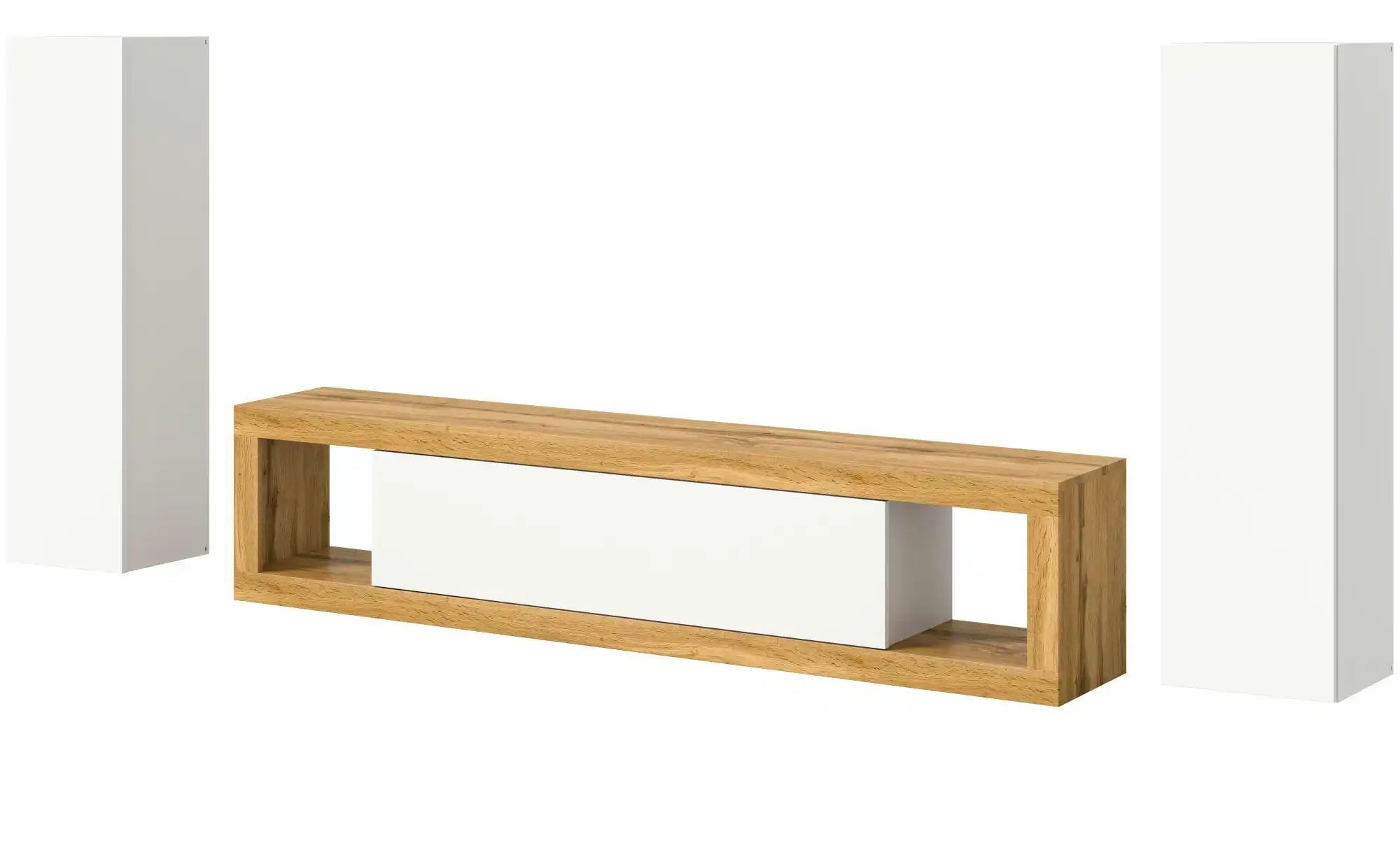 Wohnkombination hängend  Moja ¦ holzfarben ¦ Maße (cm): B: 270 H: 135 Kommo günstig online kaufen
