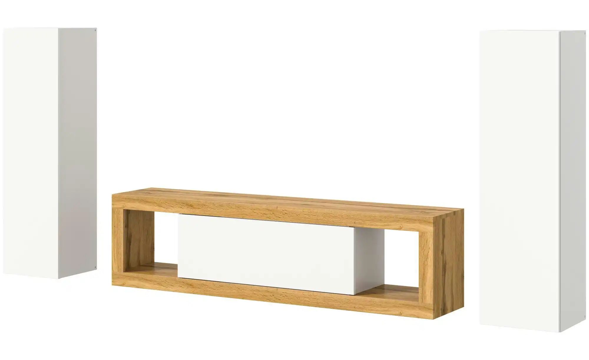 Wohnkombination hängend  Moja ¦ holzfarben ¦ Maße (cm): B: 240 H: 135 Kommo günstig online kaufen