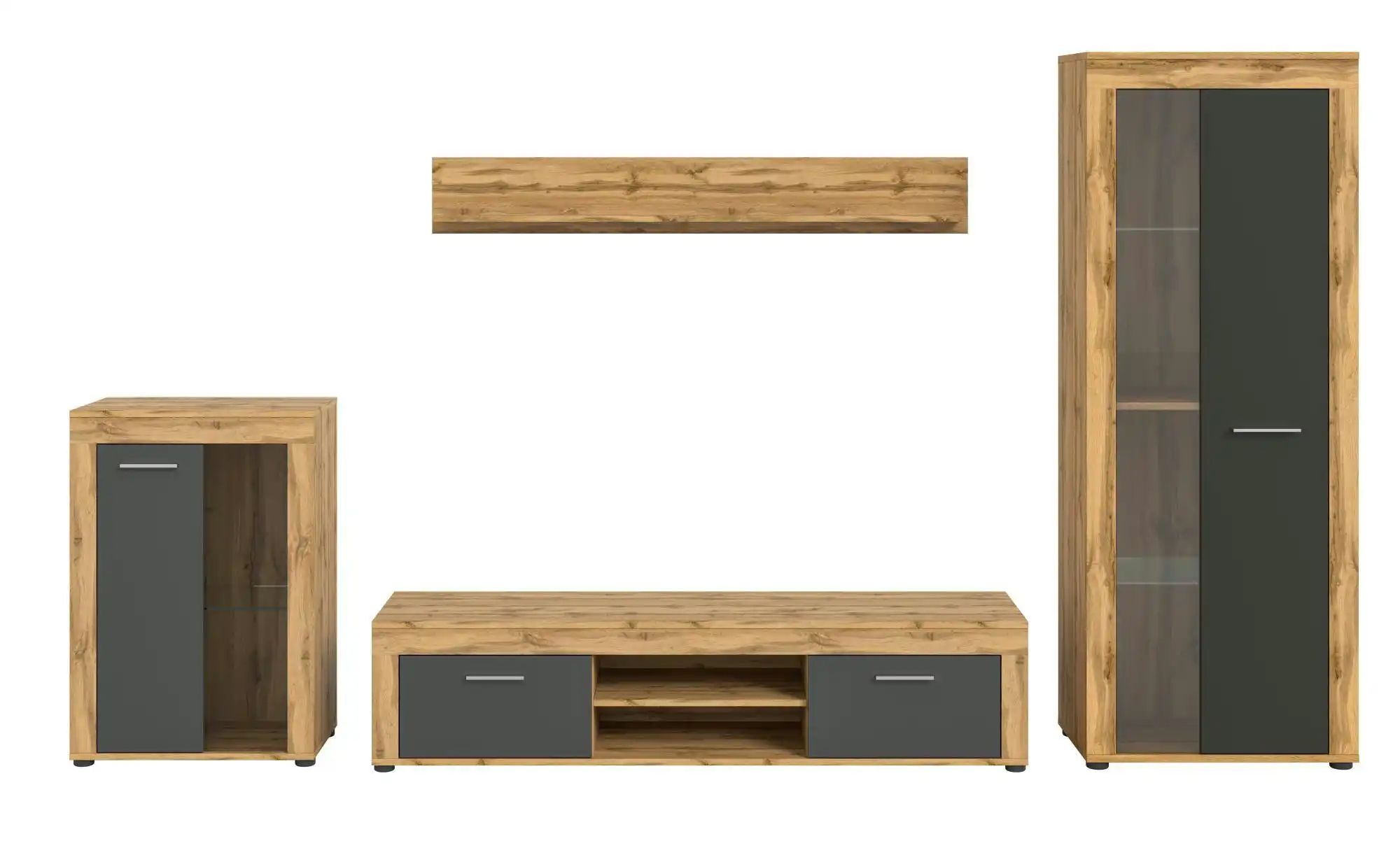 Wohnwand Bardenas ¦ holzfarben ¦ Maße (cm): B: 310 H: 169 T: 35.0 Kommoden & Sideboards > Wohnwände - Höffner