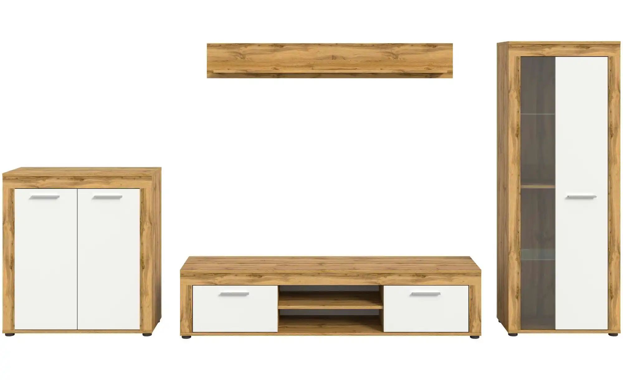 Wohnwand  Bardenas ¦ holzfarben ¦ Maße (cm): B: 330 H: 159 Wohnwände - Höff günstig online kaufen