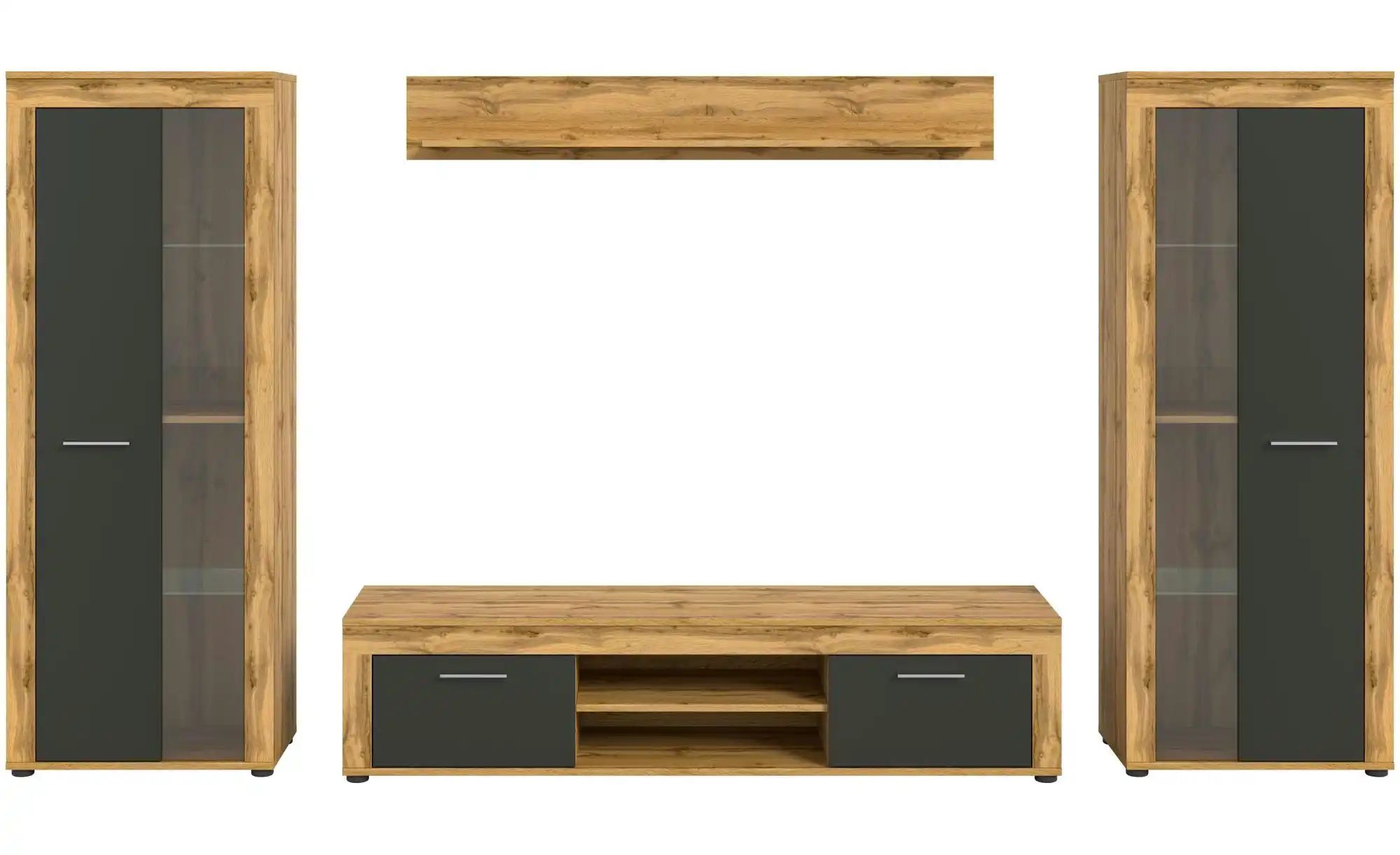 Thumbnail - Wohnwand Bardenas ¦ holzfarben ¦ Maße (cm): B: 310 H: 159 T: 35.0 Kommoden & Sideboards > Wohnwände - Höffner