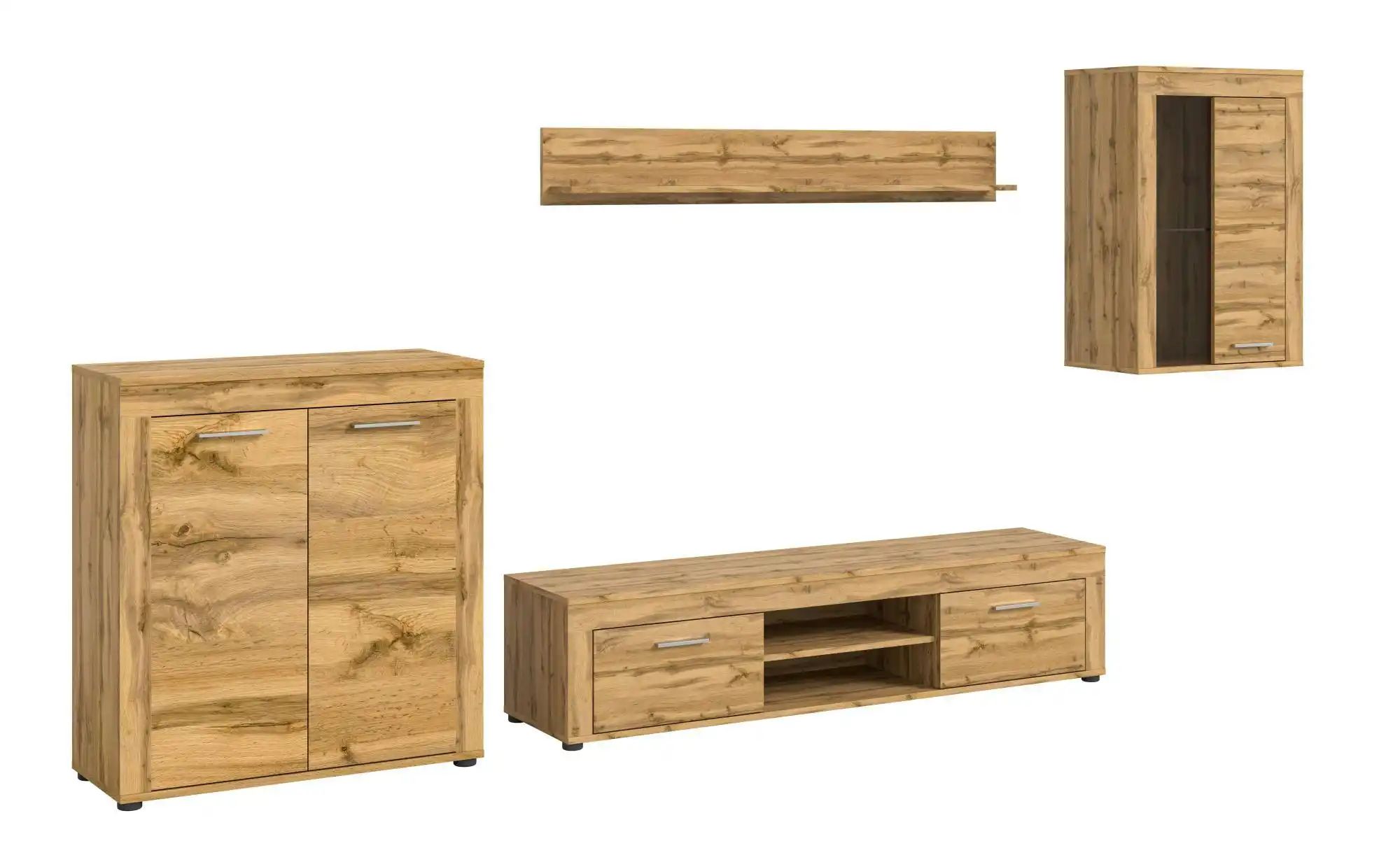 Thumbnail - Wohnwand  Bardenas ¦ holzfarben ¦ Maße (cm): B: 330 H: 169 T: 35.0 Kommoden & Sideboards > Wohnwände - Höffner