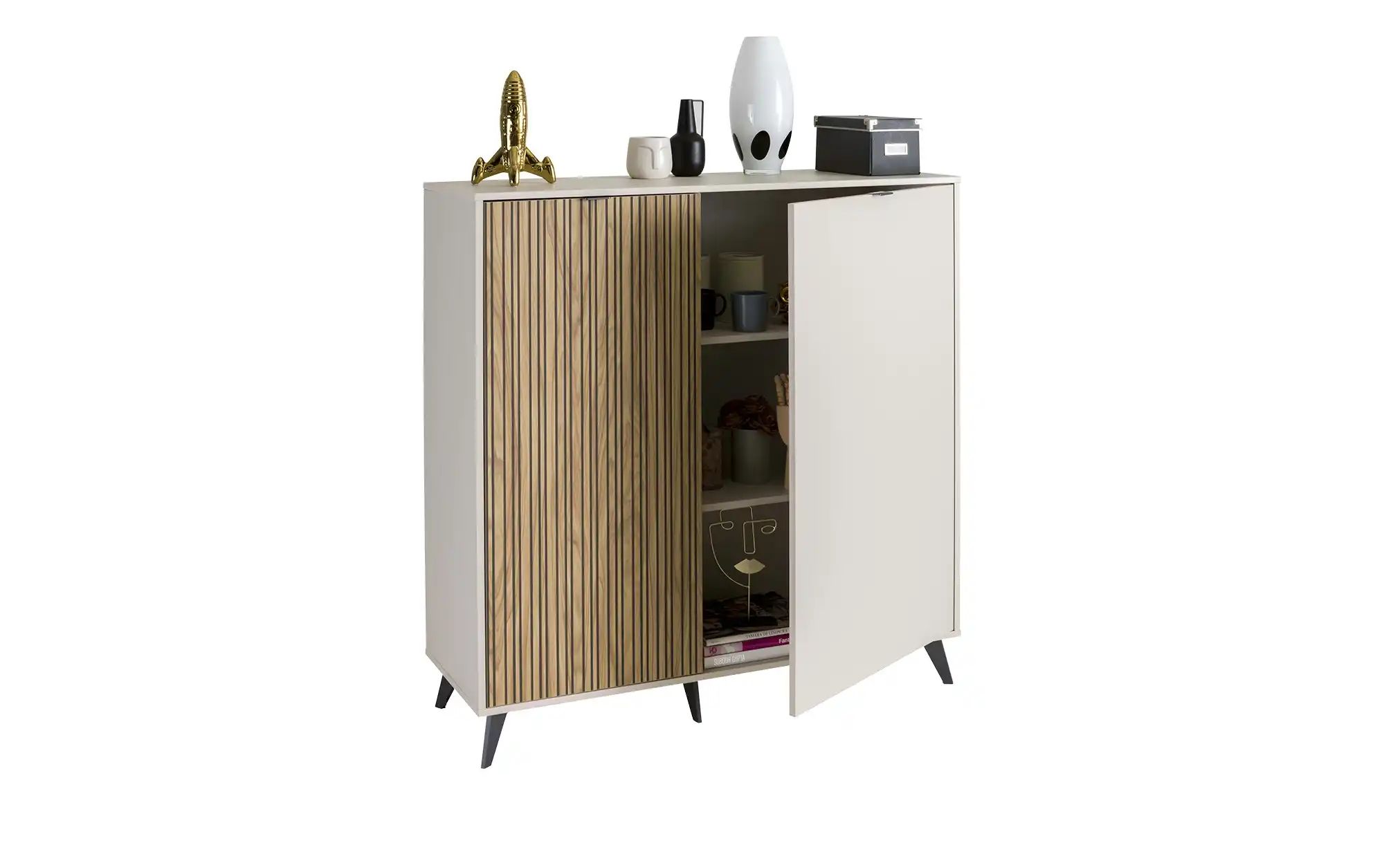 Thumbnail - Highboard  Ispani ¦ creme ¦ Maße (cm): B: 123,2 H: 125,6 T: 40.7 Kommoden & Sideboards > Highboards - Höffner