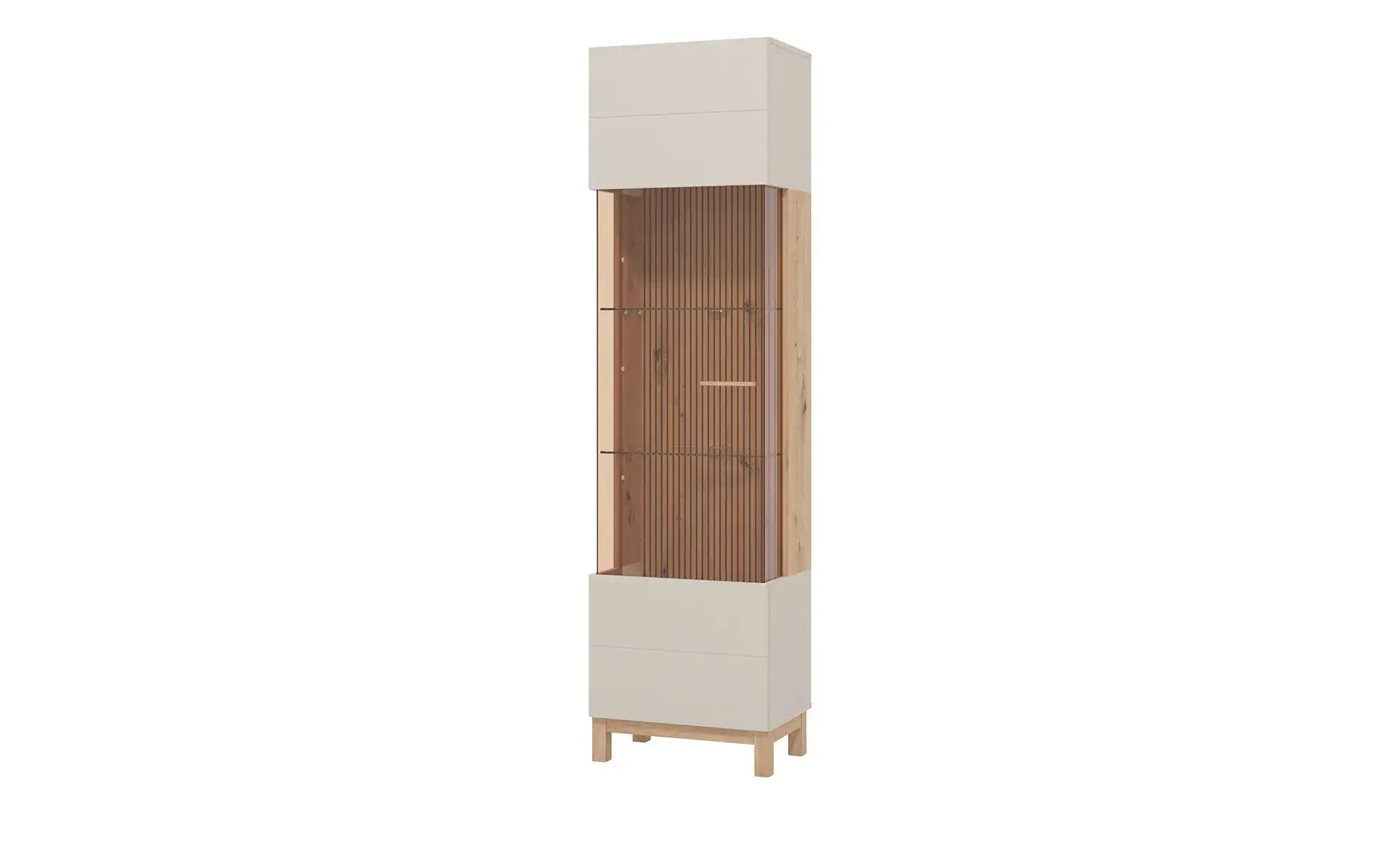 Vitrine  Essex ¦ beige ¦ Maße (cm): B: 51,5 H: 191,5 T: 35.0 Schränke > Vit günstig online kaufen
