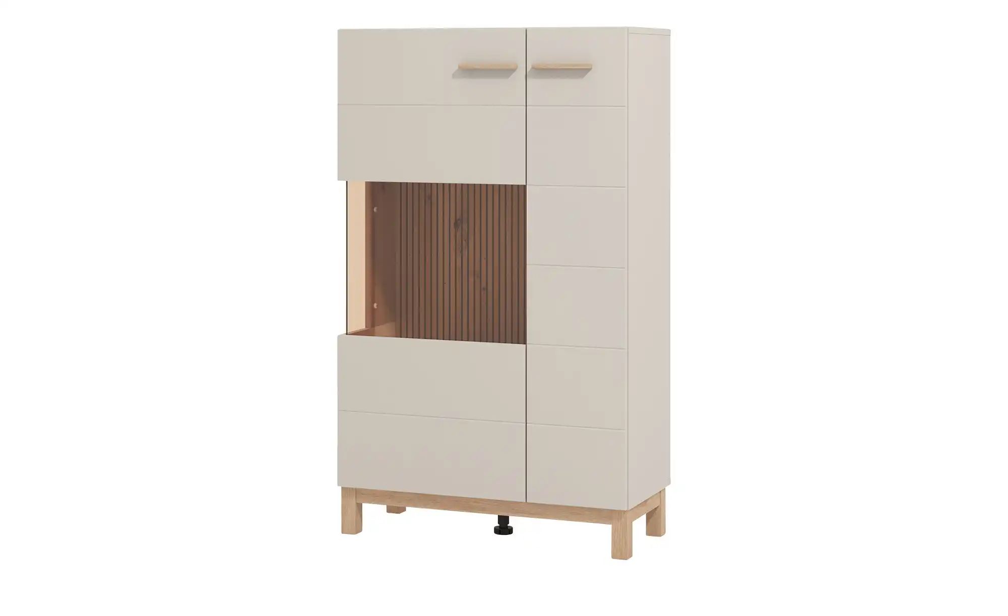 Vitrine  Essex ¦ beige ¦ Maße (cm): B: 77 H: 127,5 T: 35.0 Schränke > Vitri günstig online kaufen