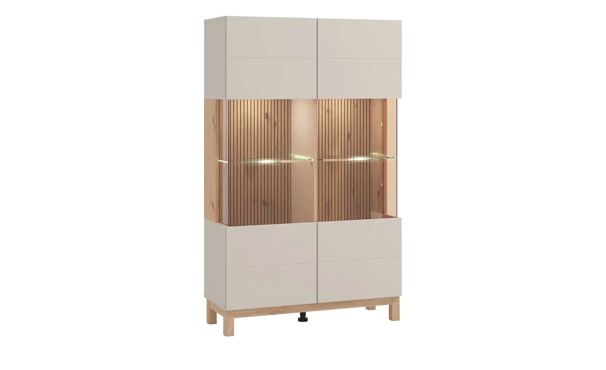 Vitrine  Essex ¦ beige ¦ Maße (cm): B: 90 H: 146,5 T: 35.0 Schränke > Vitri günstig online kaufen