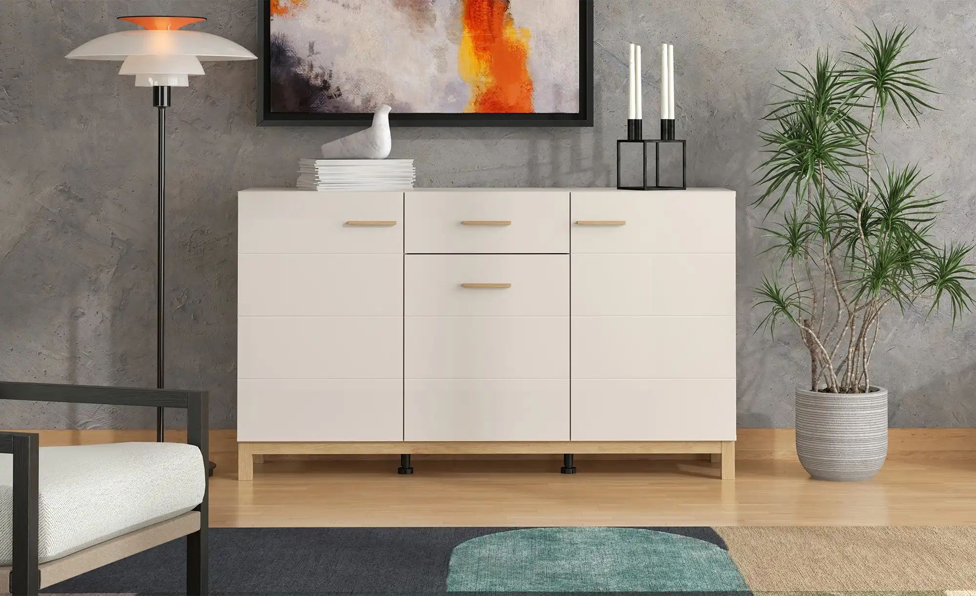 Sideboard  Essex ¦ beige ¦ Maße (cm): B: 154 H: 89 T: 41.5 Kommoden & Sideb günstig online kaufen