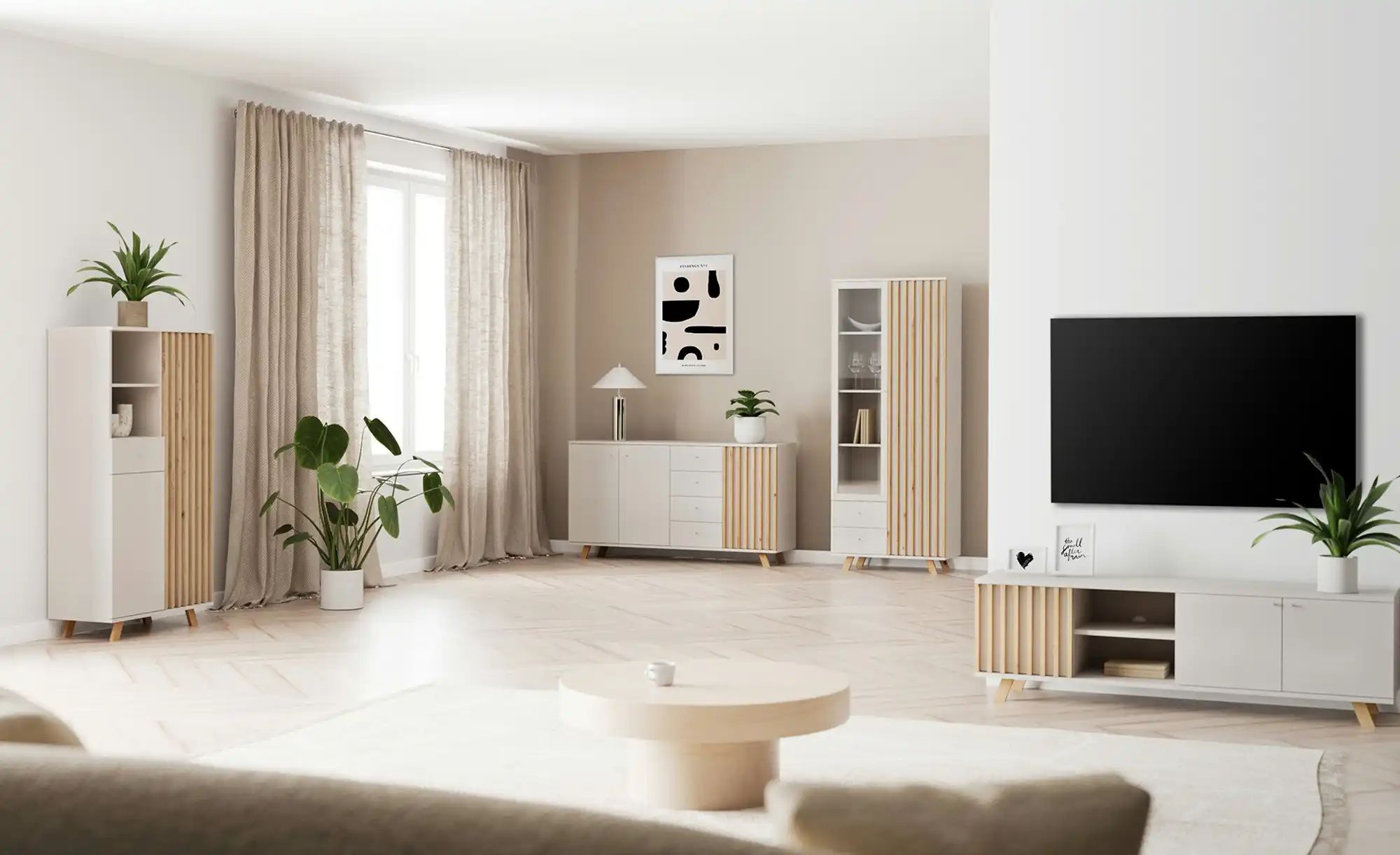 Sideboard  Harmony ¦ creme ¦ Maße (cm): B: 160 H: 85 T: 40.0 Kommoden & Sid günstig online kaufen