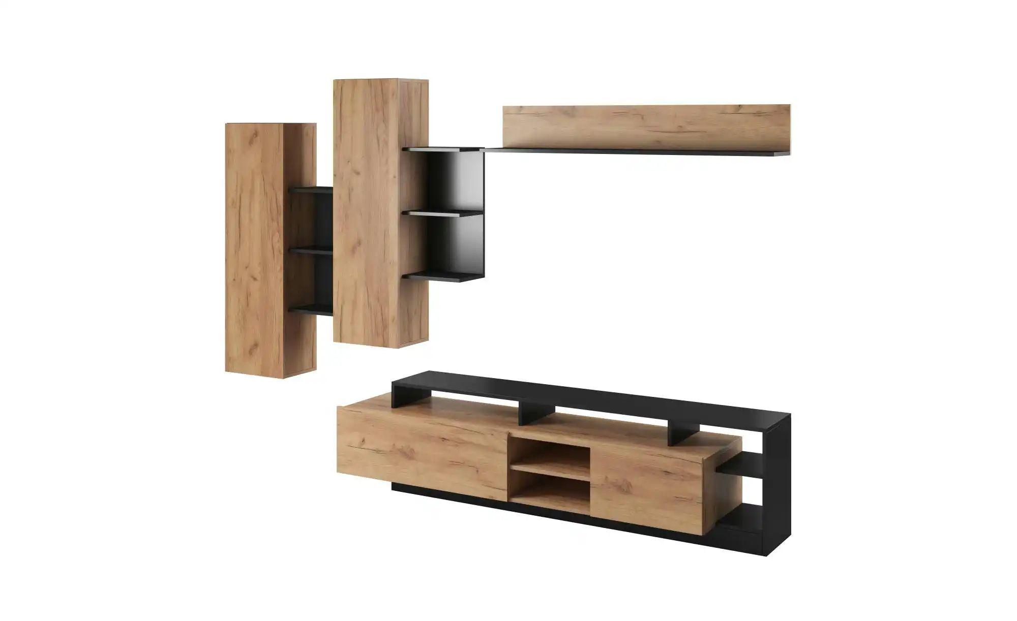 Wohnwand   ¦ holzfarben ¦ Maße (cm): B: 260 H: 171 Kommoden & Sideboards > günstig online kaufen