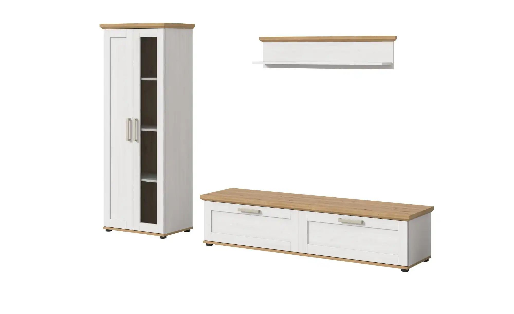 Wohnkombination   ¦ holzfarben ¦ Maße (cm): B: 336 H: 161 Kommoden & Sidebo günstig online kaufen