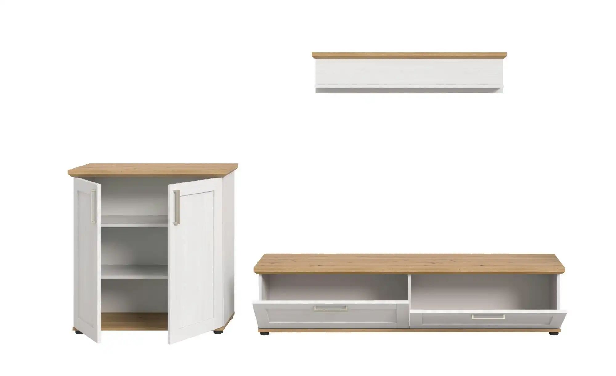 Wohnkombination   ¦ holzfarben ¦ Maße (cm): B: 260 H: 151 Kommoden & Sidebo günstig online kaufen