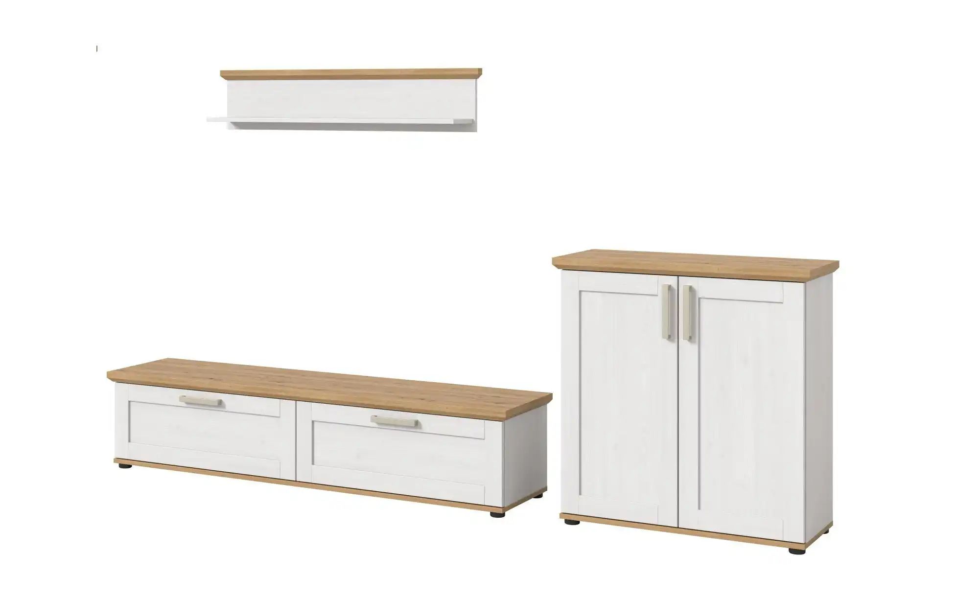 Wohnkombination   ¦ holzfarben ¦ Maße (cm): B: 260 H: 151 Kommoden & Sidebo günstig online kaufen