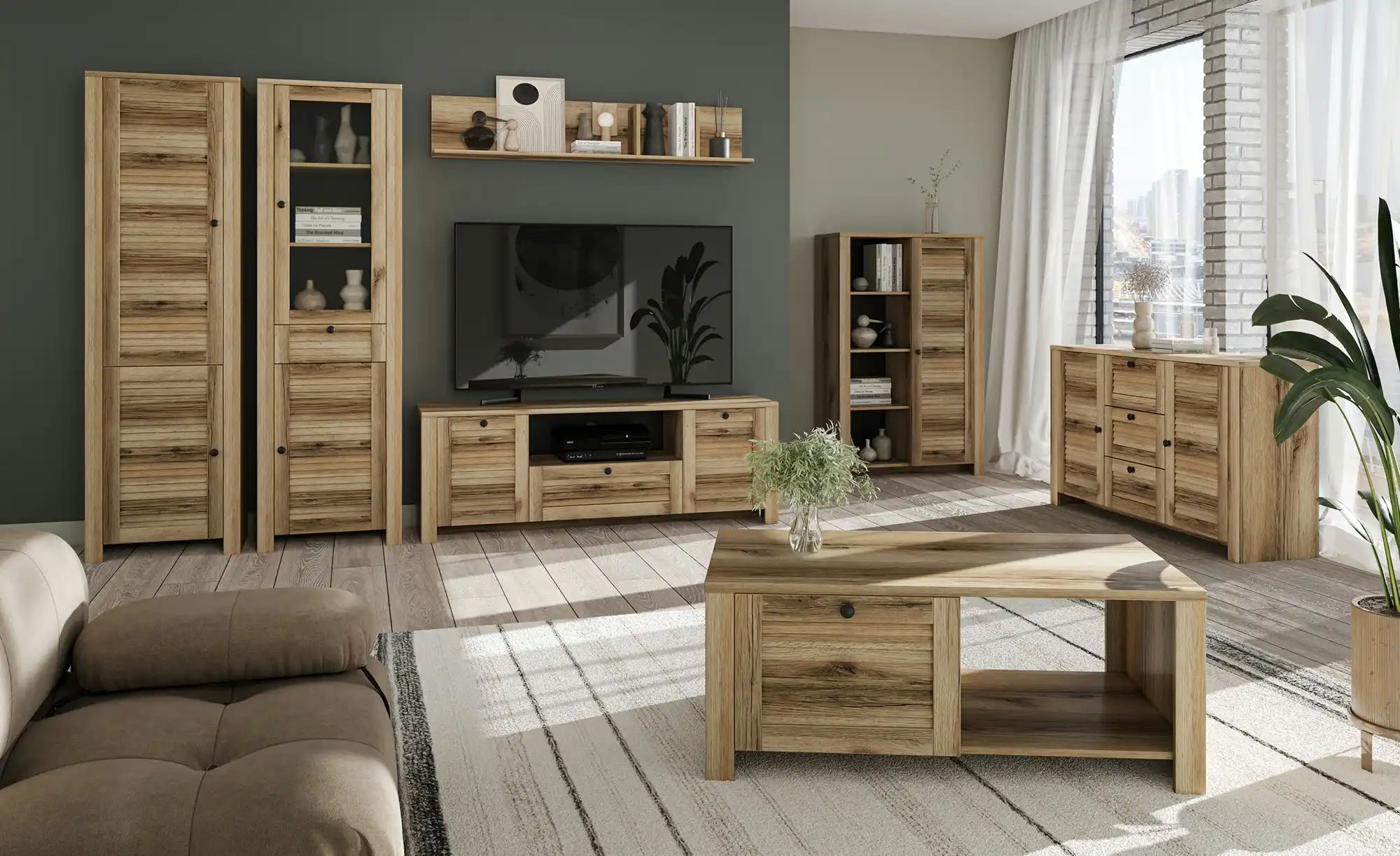 Vitrine  Sulmona ¦ Maße (cm): B: 58,5 H: 197,8 T: 39.5 Schränke > Vitrinen günstig online kaufen