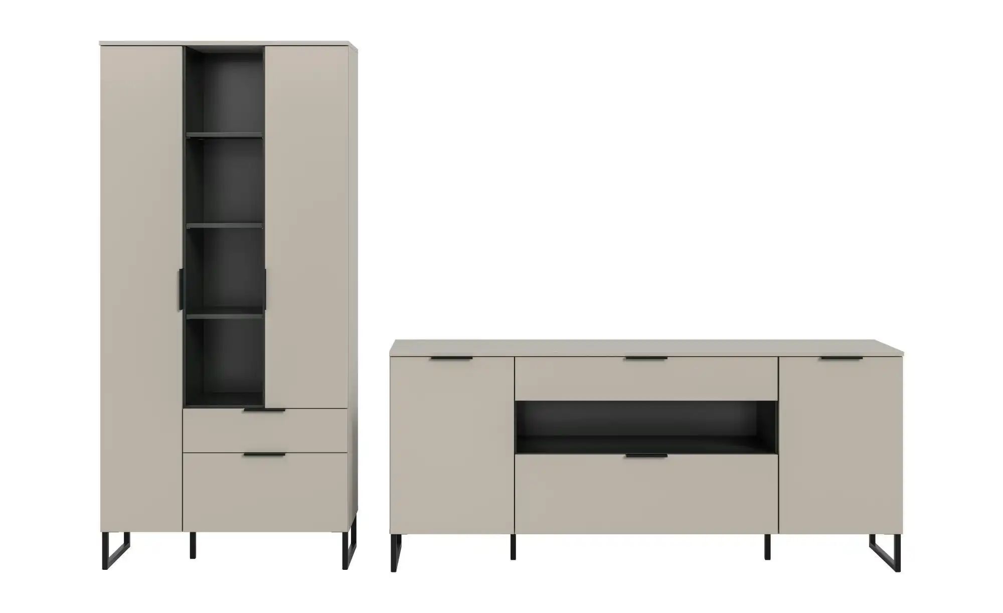 Wohnwand creme Maße (cm): B: 240 H: 192 | 04066432037171 Wohnwand creme Maße (cm): B: 240 H: 192 | 04066432037171