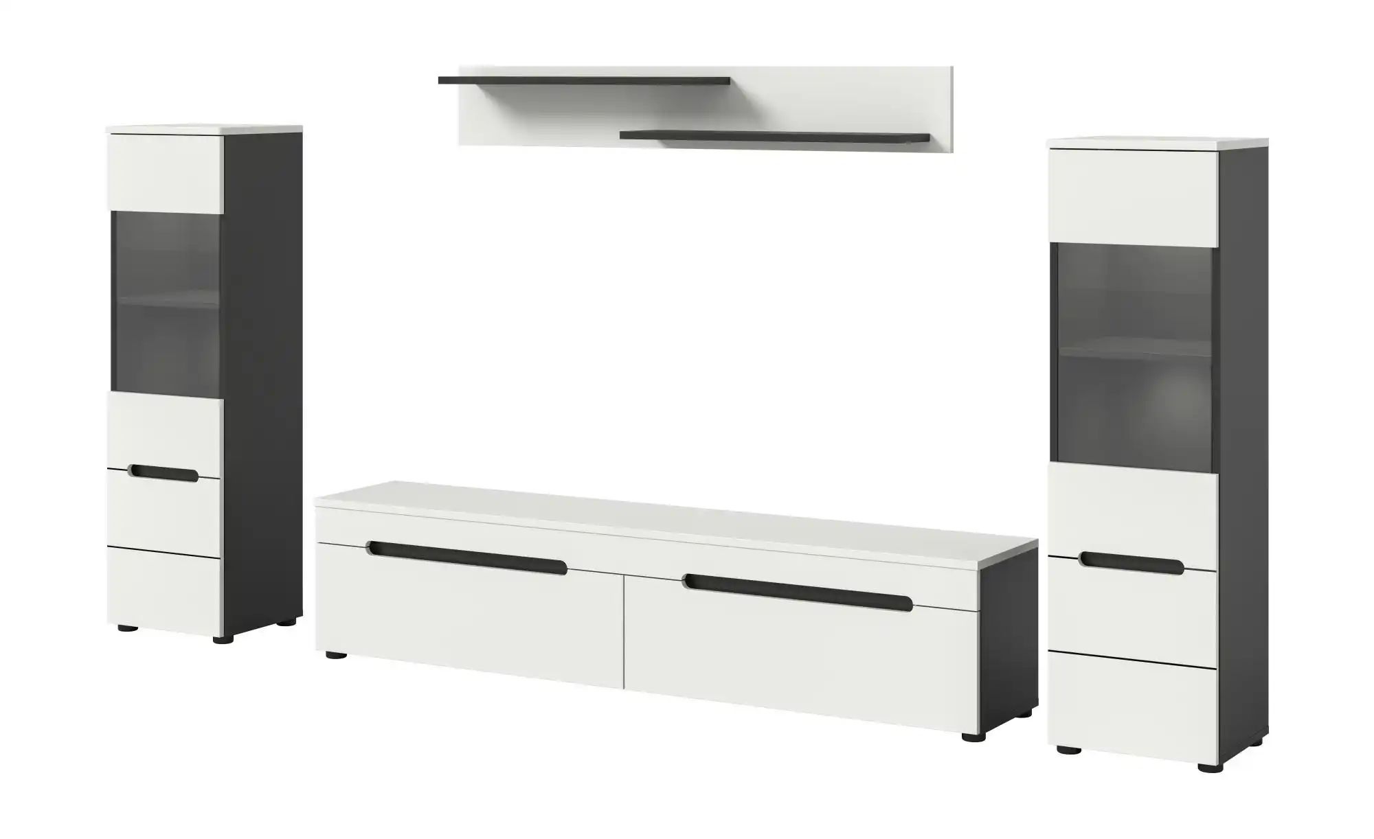 Wohnwand   ¦ grau ¦ Maße (cm): B: 272 H: 141 Kommoden & Sideboards > Wohnwä günstig online kaufen