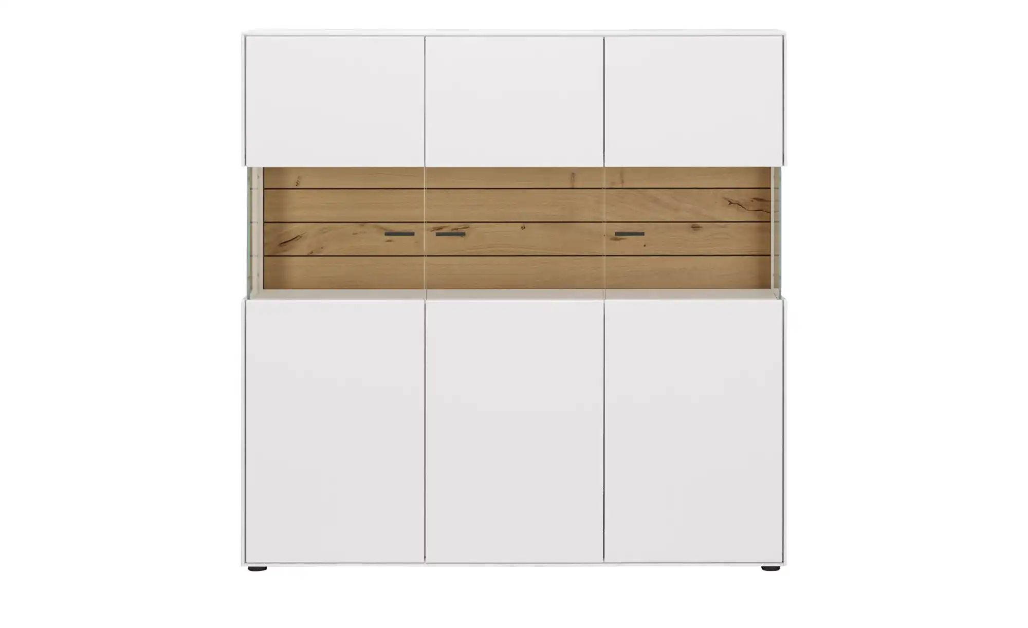 Jette Home Highboard  Como ¦ weiß ¦ Maße (cm): B: 139 H: 139 T: 38 Kommoden günstig online kaufen