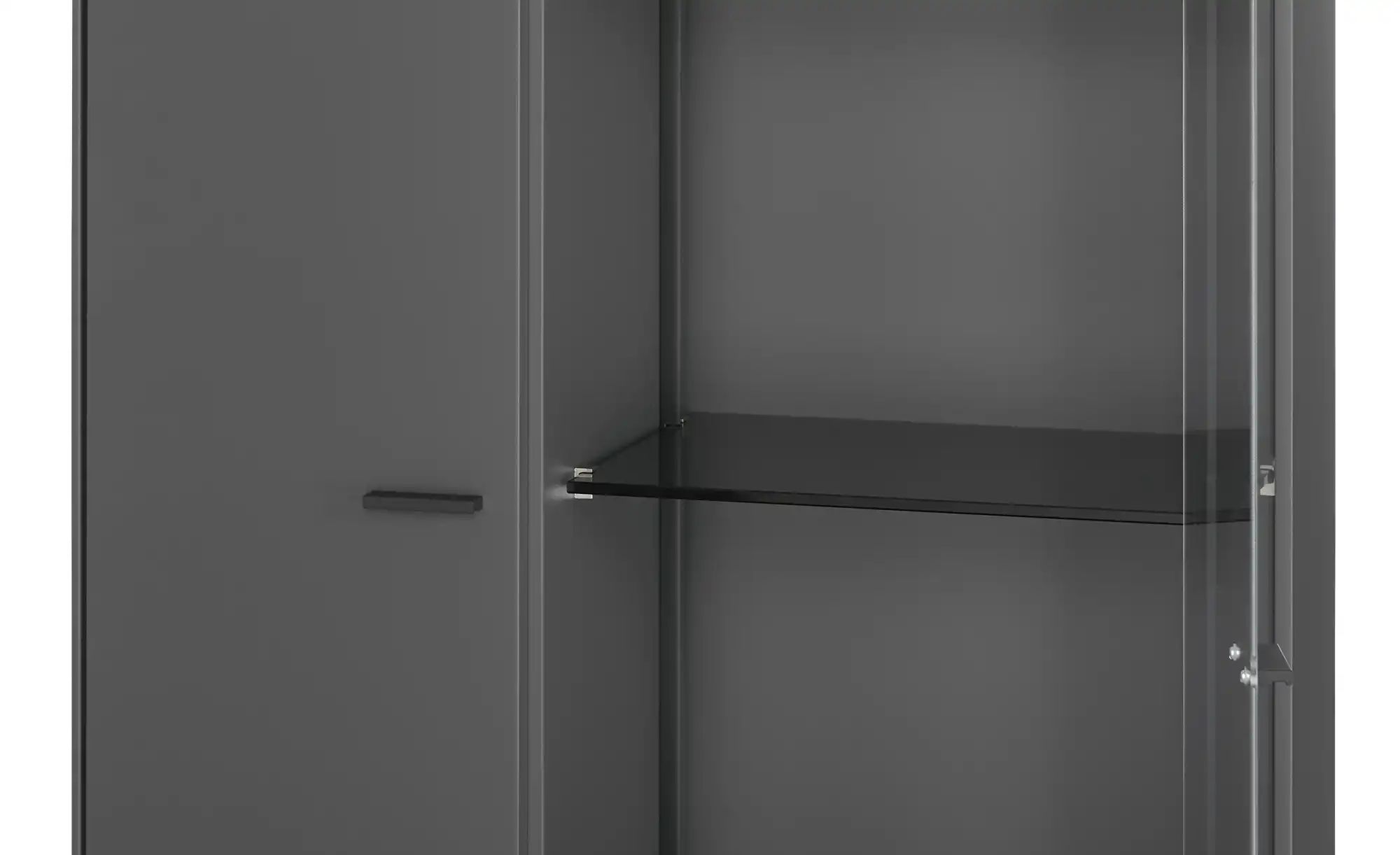 Thumbnail - Jette Home Vitrine Como ¦ grau ¦ Maße (cm): B: 77 H: 206 T: 38.0 Schränke > Vitrinen - Höffner