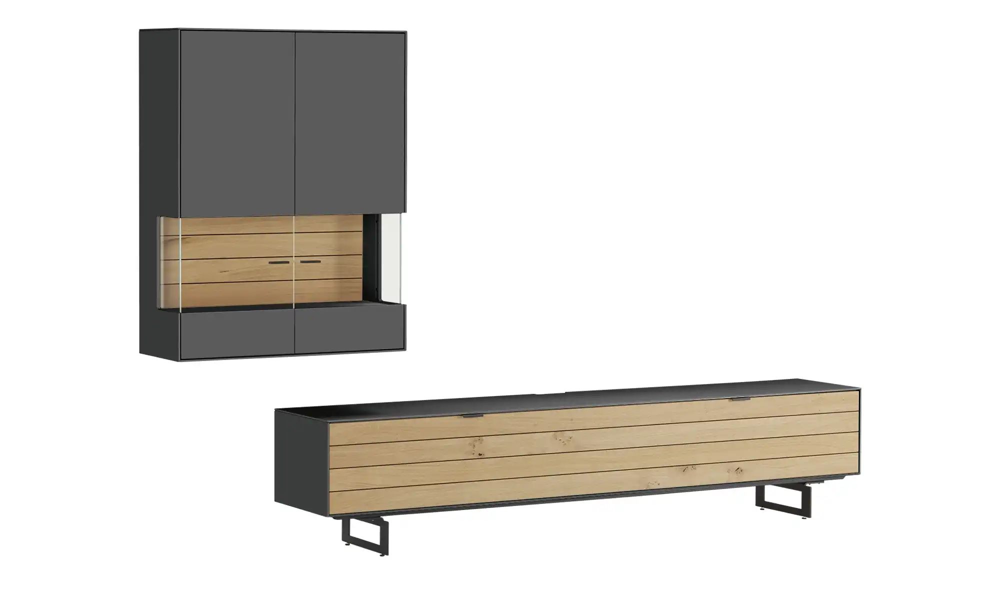 Jette Home Wohnkombination  Como ¦ grau ¦ Maße (cm): B: 287 H: 200 T: 46.0 günstig online kaufen