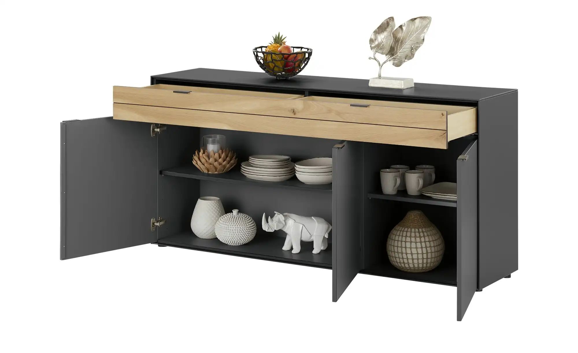 Jette Home Sideboard  Como ¦ grau ¦ Maße (cm): B: 182 H: 88 T: 46 Kommoden günstig online kaufen