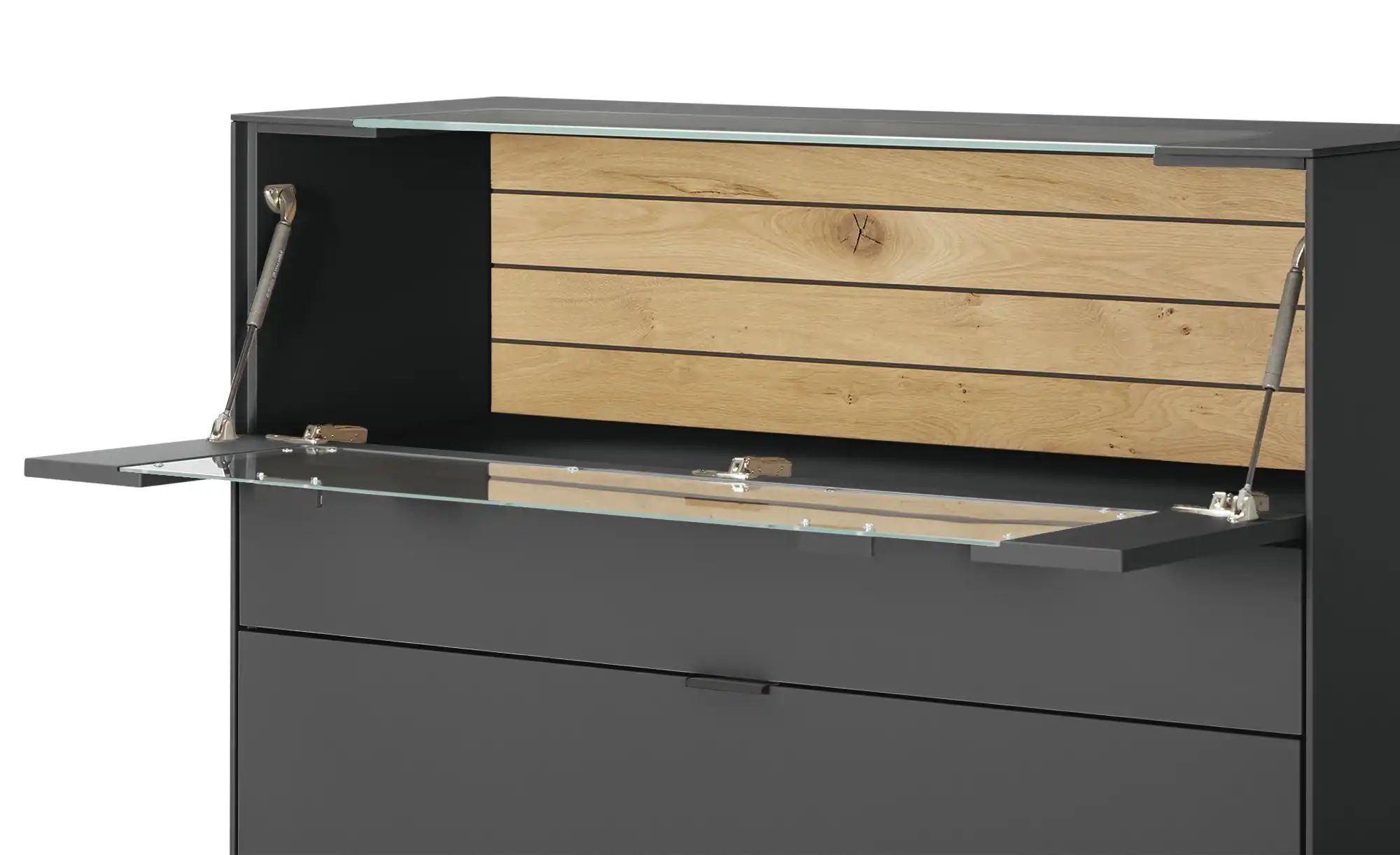 Thumbnail - Jette Home Highboard Como ¦ grau ¦ Maße (cm): B: 122 H: 122 T: 46.0 Kommoden & Sideboards > Highboards - Höffner