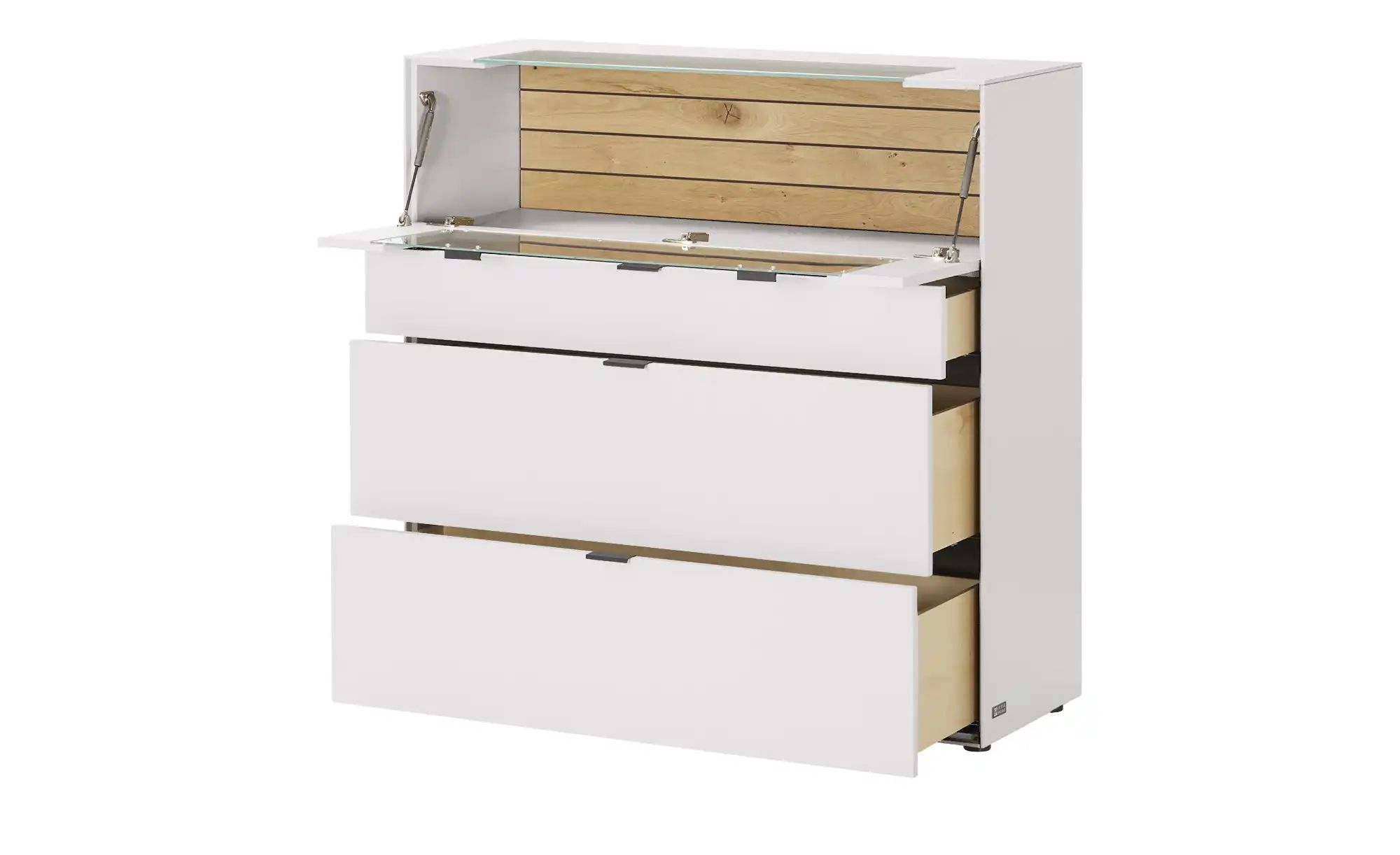 Jette Home Highboard  Como ¦ weiß ¦ Maße (cm): B: 122 H: 122 T: 46.0 Kommod günstig online kaufen