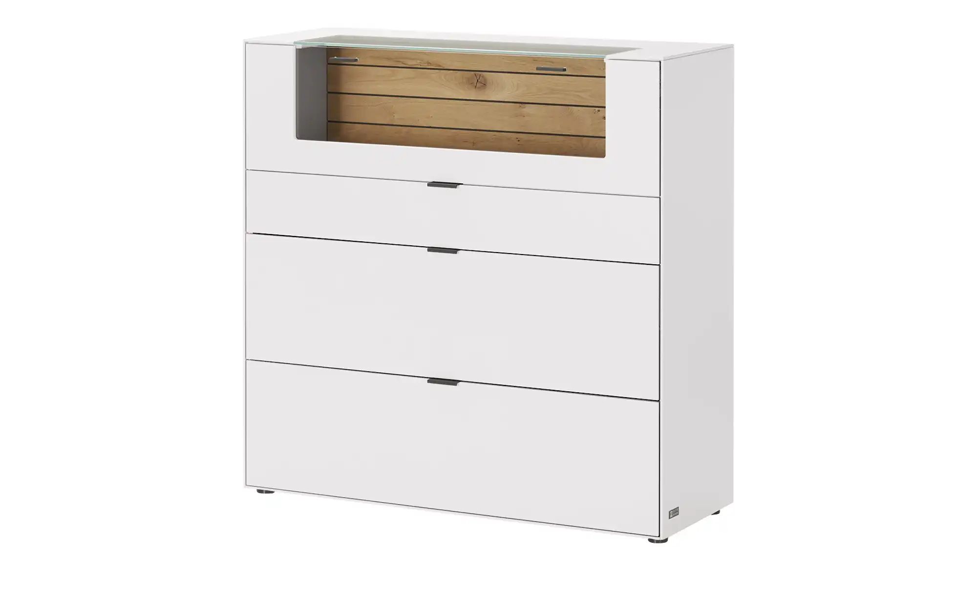 Jette Home Highboard  Como ¦ weiß ¦ Maße (cm): B: 122 H: 122 T: 46.0 Kommod günstig online kaufen