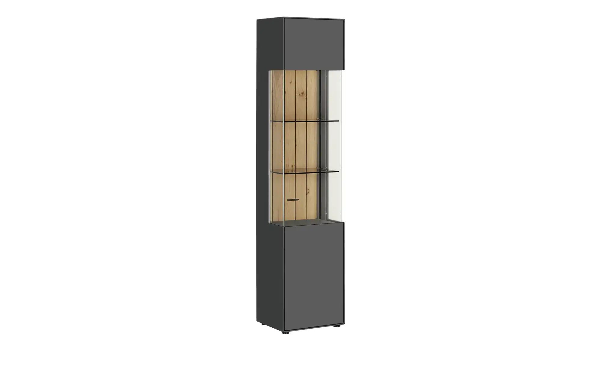 Jette Home Vitrine  Como ¦ grau ¦ Maße (cm): B: 47 H: 206 T: 38 Schränke > günstig online kaufen