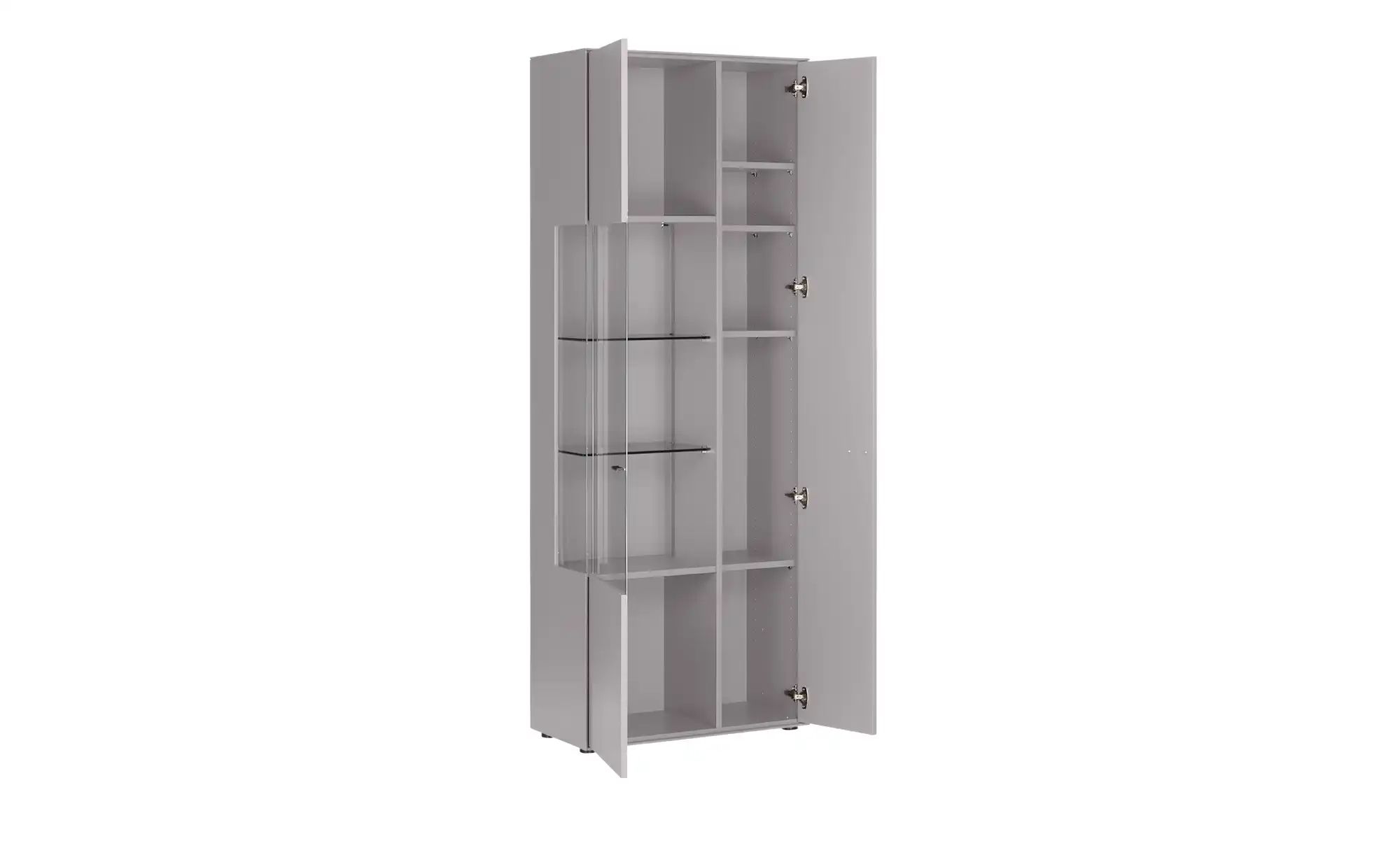 Jette Home Vitrine  Como ¦ grau ¦ Maße (cm): B: 77 H: 206 T: 38.0 Schränke günstig online kaufen