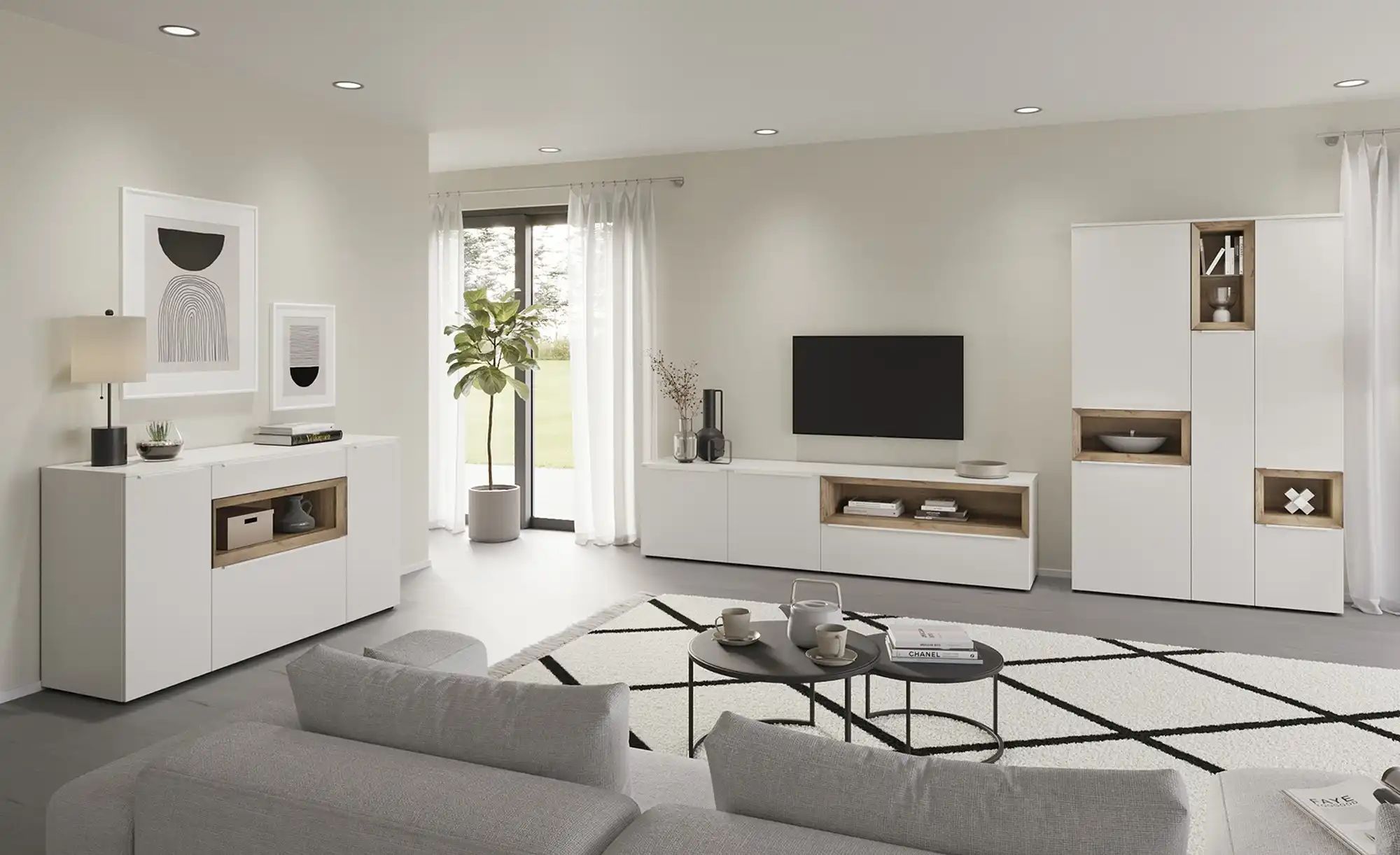 Thumbnail - Content Lowboard Case ¦ weiß ¦ Maße (cm): B: 241 H: 62 T: 49.0 Kommoden & Sideboards > Lowboards - Höffner