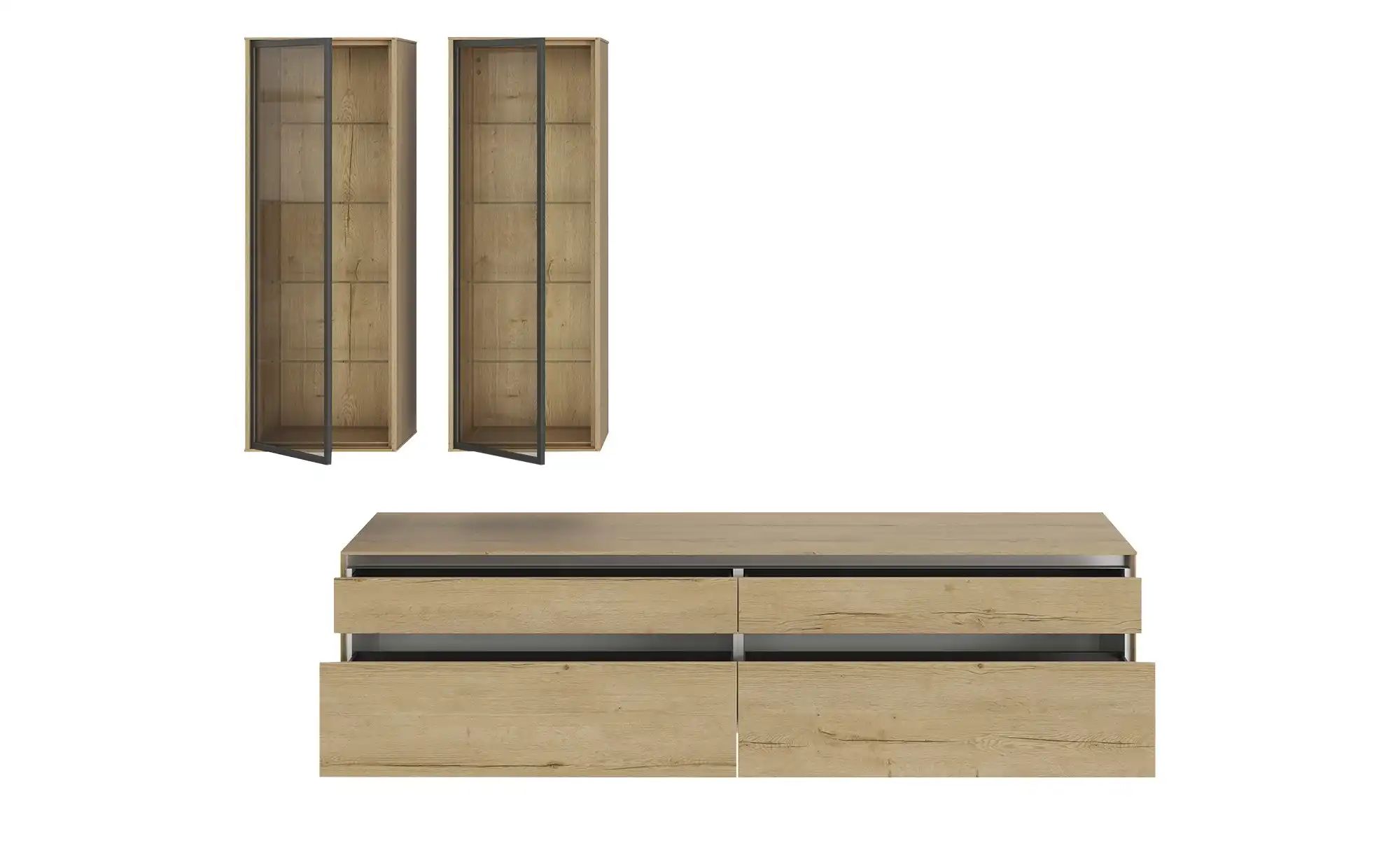 Thumbnail - Content Wohnkombination  Metro Line ¦ holzfarben ¦ Maße (cm): B: 290 H: 207 T: 60.0 Kommoden & Sideboards > Wohnwände - ...