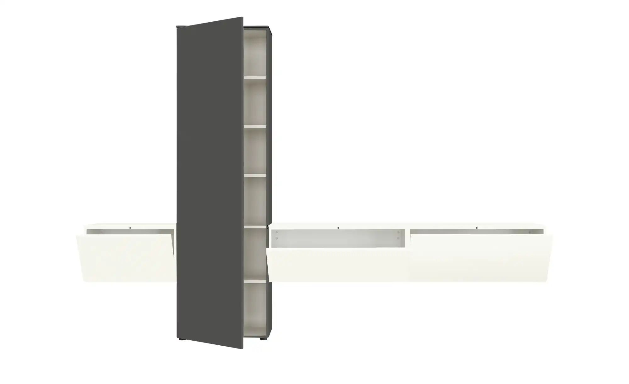 Thumbnail - Content Wohnwand  Style ¦ grau ¦ Maße (cm): B: 301 H: 205 T: 38.0 Kommoden & Sideboards > Wohnwände - Höffner