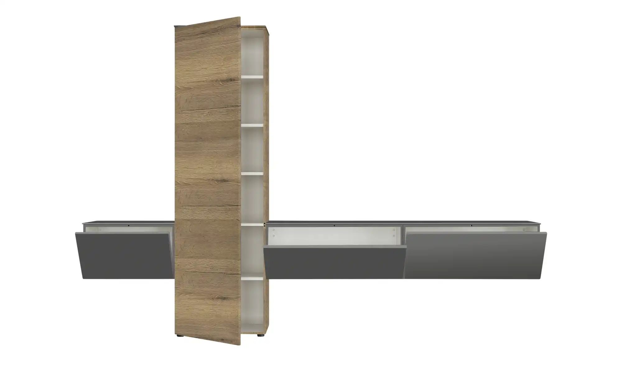 Content Wohnwand  Style ¦ holzfarben ¦ Maße (cm): B: 301 H: 205 T: 38.0 Kom günstig online kaufen