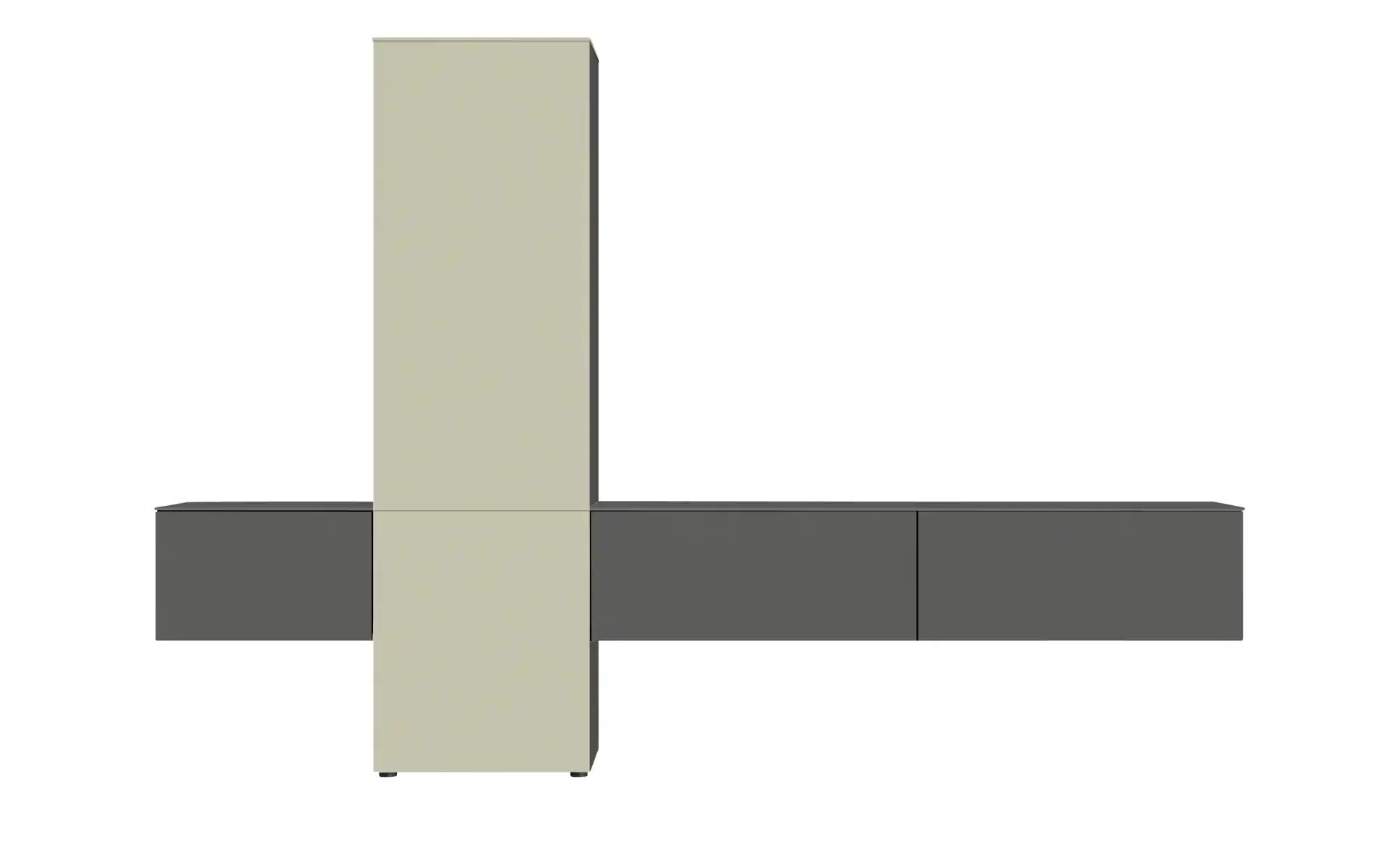 Thumbnail - Content Wohnwand Style ¦ grün ¦ Maße (cm): B: 301 H: 205 T: 38.0 Kommoden & Sideboards > Wohnwände - Höffner