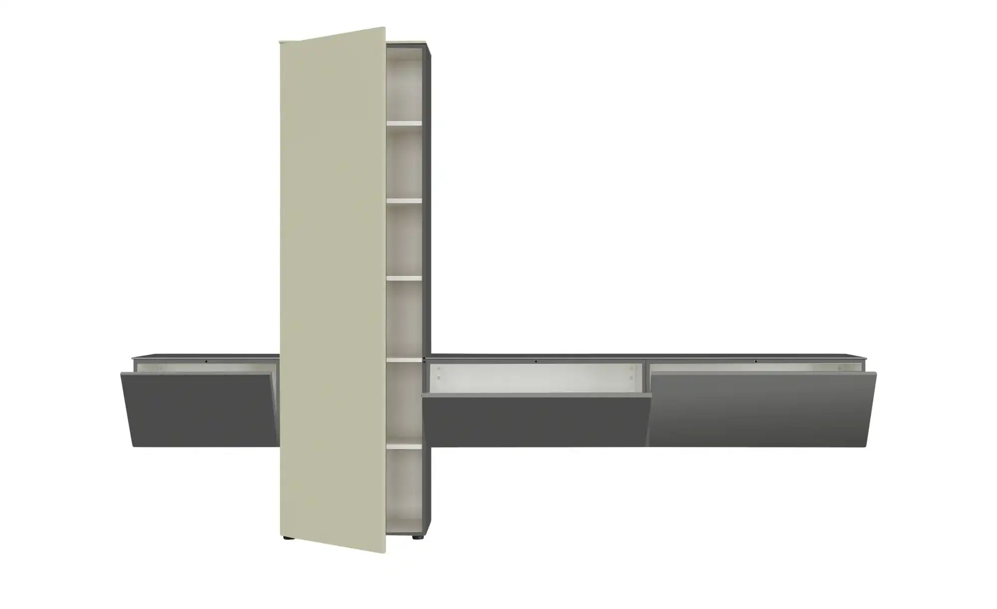 Thumbnail - Content Wohnwand Style ¦ grün ¦ Maße (cm): B: 301 H: 205 T: 38.0 Kommoden & Sideboards > Wohnwände - Höffner