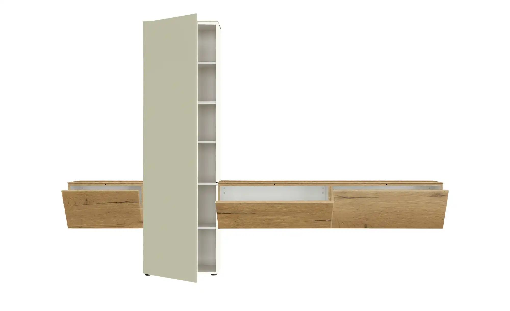 Thumbnail - Content Wohnwand Style ¦ grün ¦ Maße (cm): B: 301 H: 205 T: 38.0 Kommoden & Sideboards > Wohnwände - Höffner