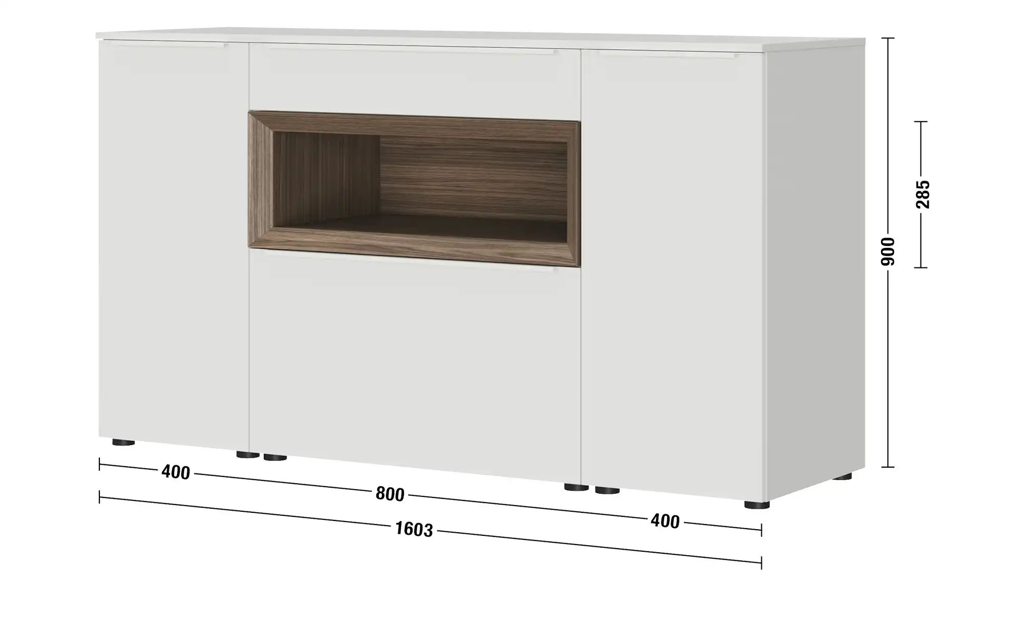 Thumbnail - Content Sideboard Case ¦ weiß ¦ Maße (cm): B: 161 H: 90 T: 49.0 Kommoden & Sideboards > Sideboards - Höffner