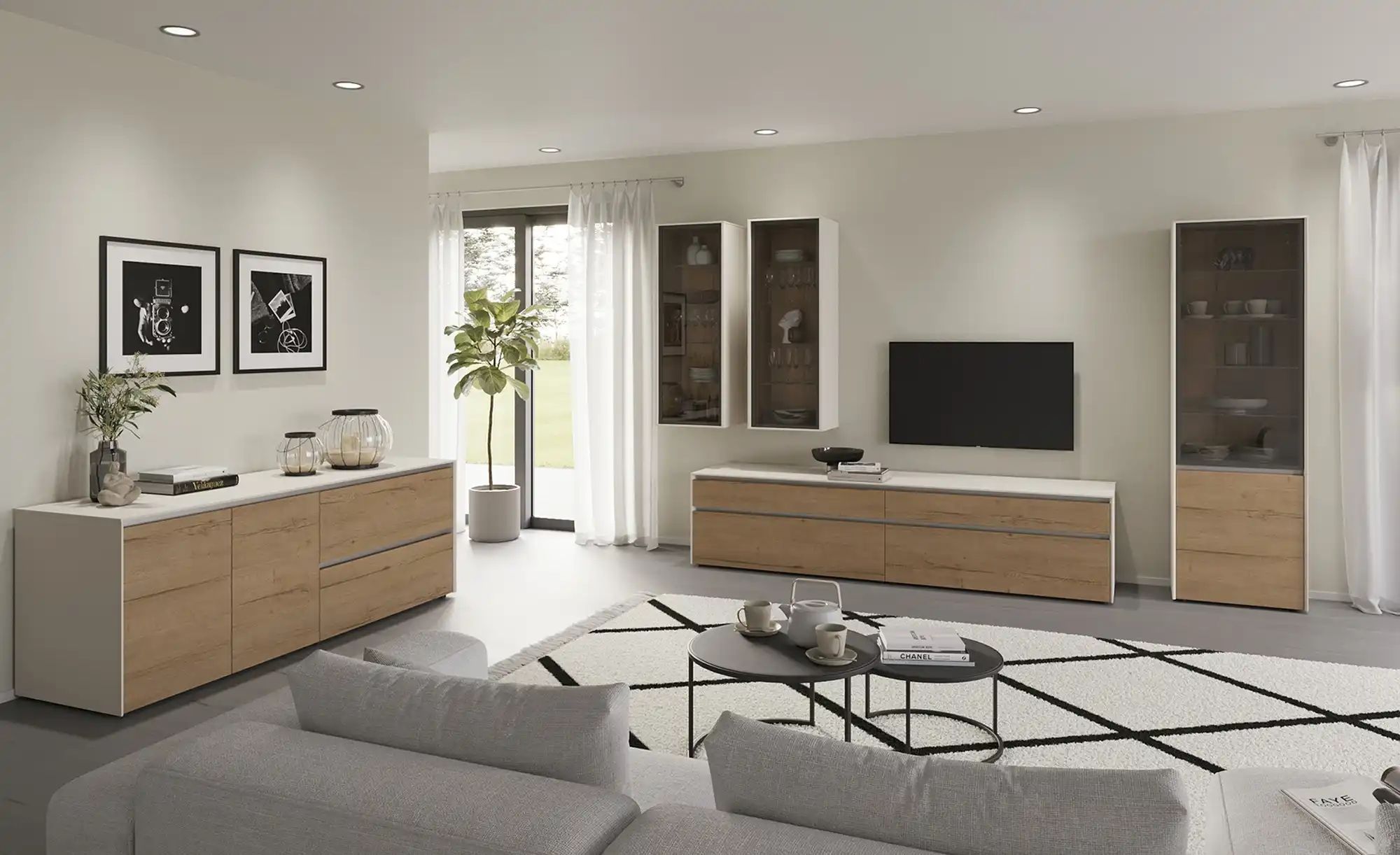 Thumbnail - Content Wohnkombination  Metro Line ¦ beige ¦ Maße (cm): B: 290 H: 207 T: 60.0 Kommoden & Sideboards > Wohnwände - Höffn...