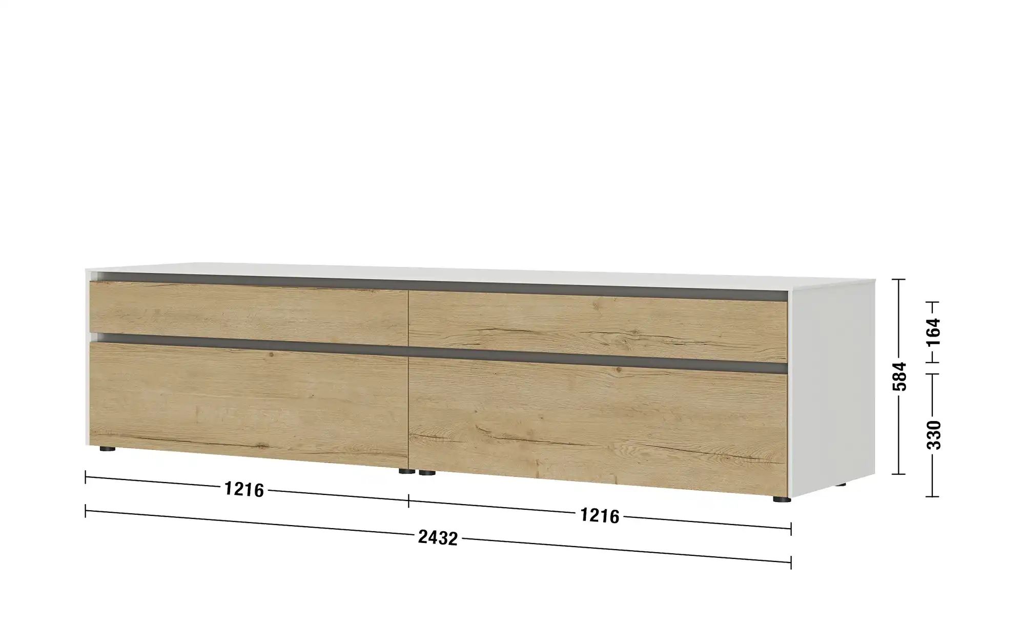 Thumbnail - Content Lowboard  Metro Line ¦ weiß ¦ Maße (cm): B: 244 H: 59 T: 60.0 Kommoden & Sideboards > Lowboards - Höffner