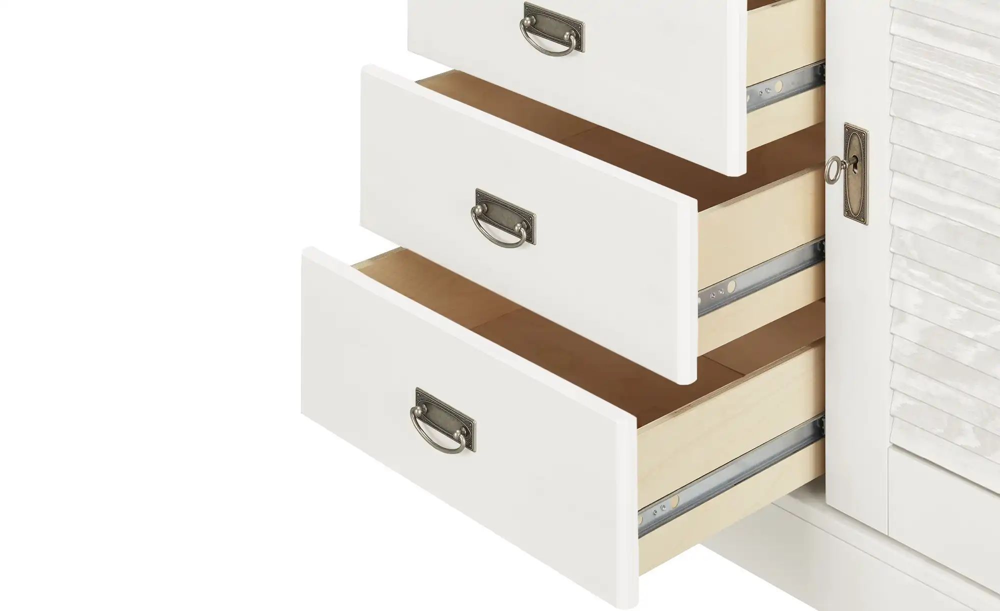 Thumbnail - maison bleue Highboard  Fancy ¦ weiß ¦ Maße (cm): B: 118,5 H: 163,5 T: 48.0 Kommoden & Sideboards > Highboards - Höffner