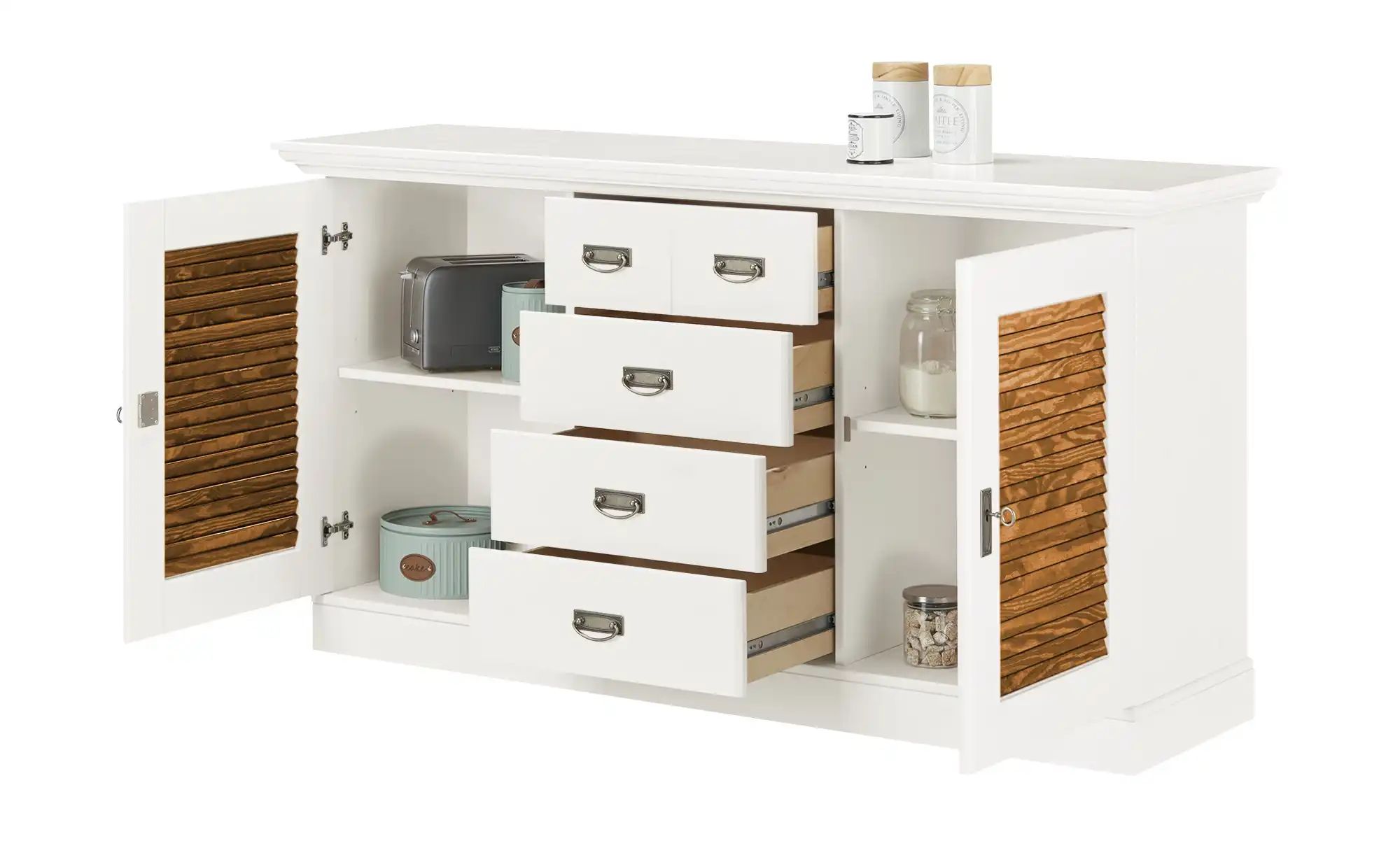 Thumbnail - maison bleue Sideboard  Fancy ¦ weiß ¦ Maße (cm): B: 171,3 H: 90,1 T: 48.0 Kommoden & Sideboards > Sideboards - Höffner